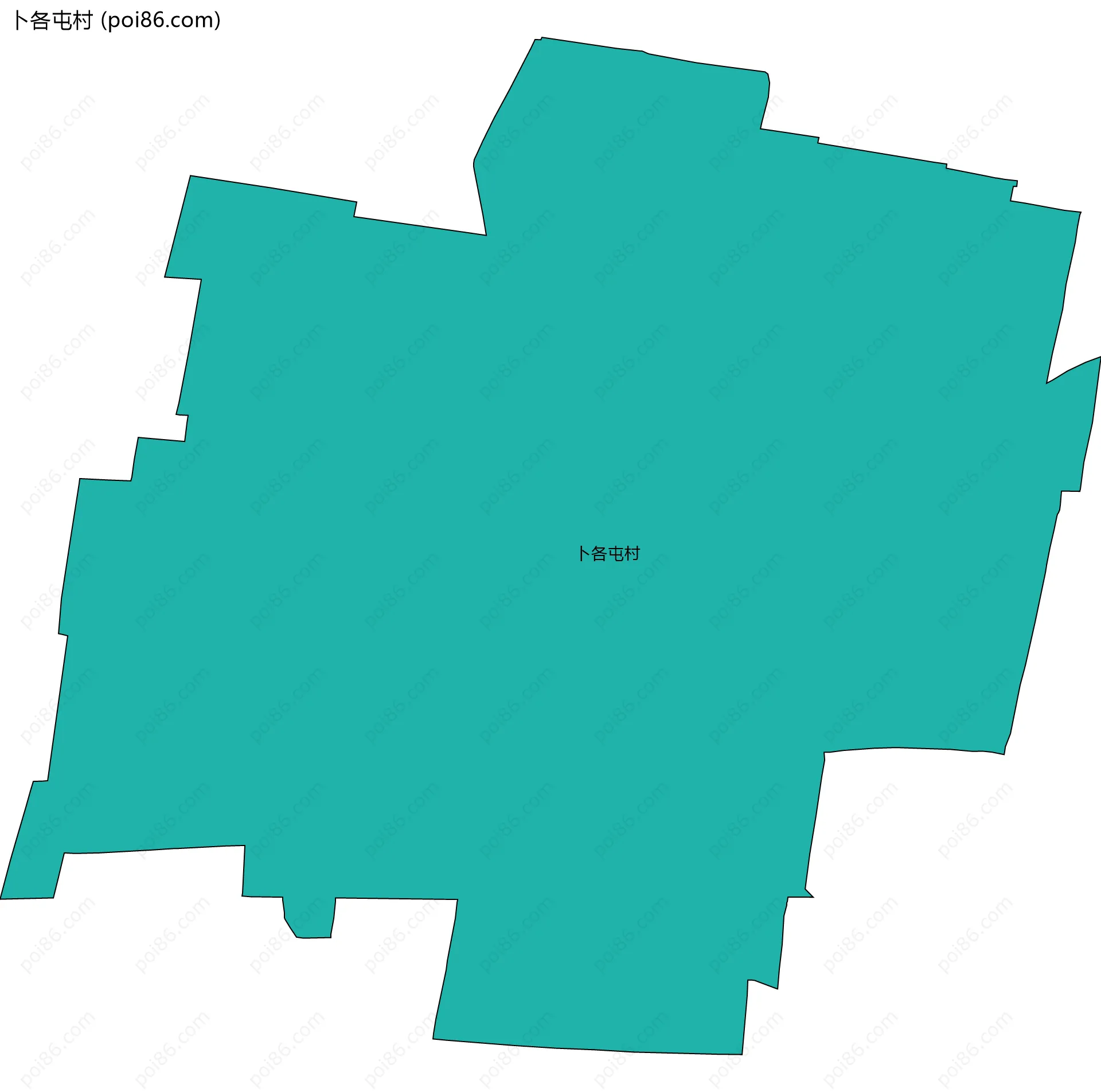 卜各屯村边界地图