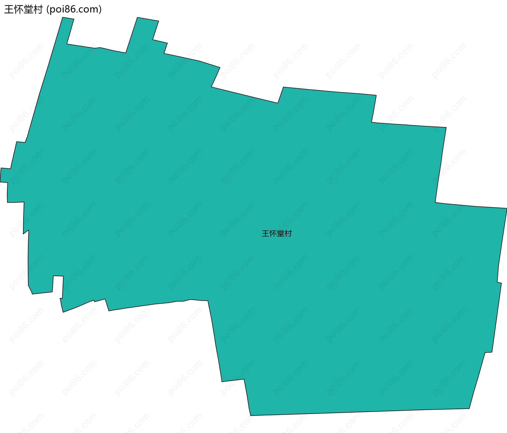 王怀堂村边界地图