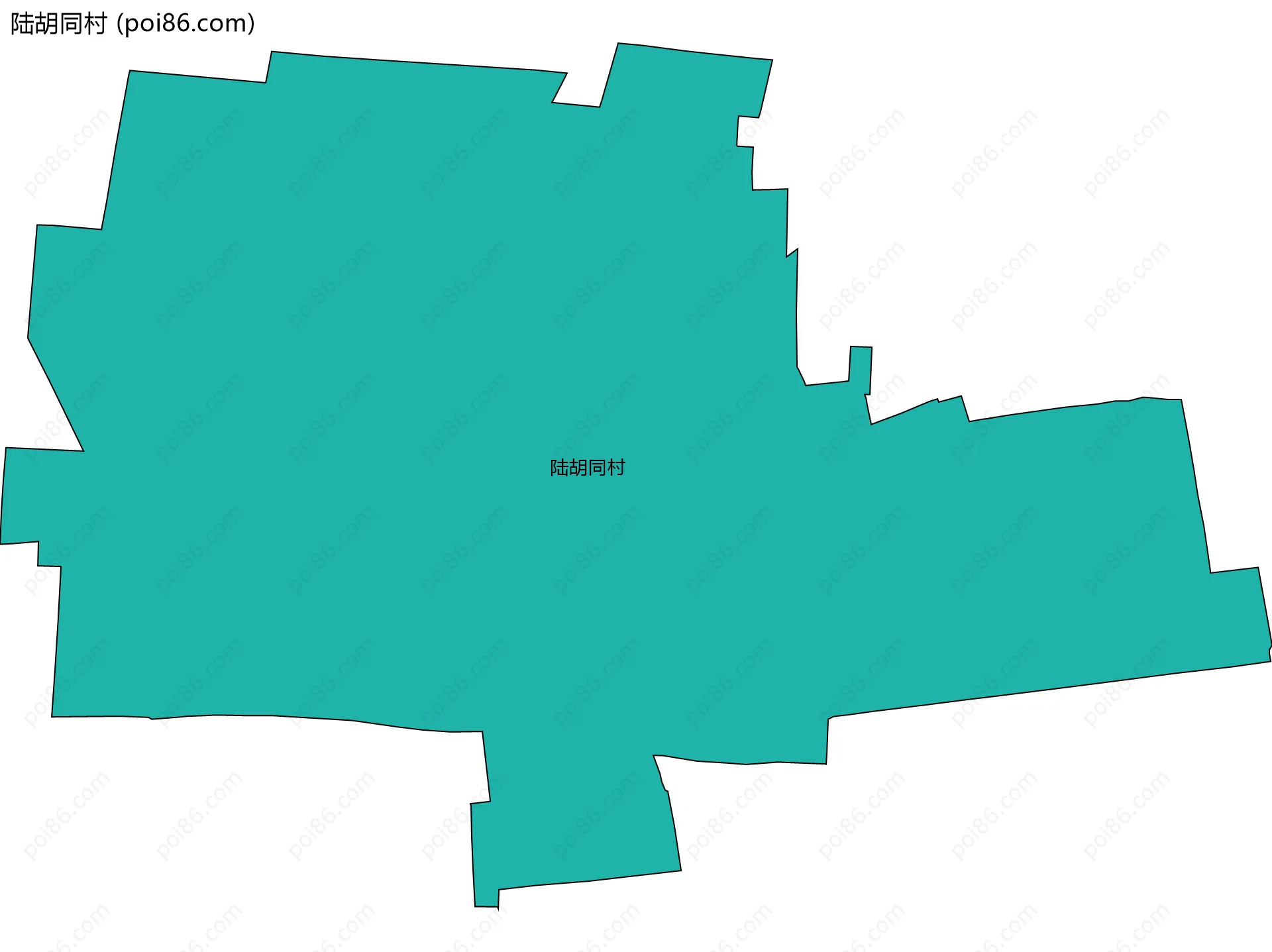 陆胡同村边界地图