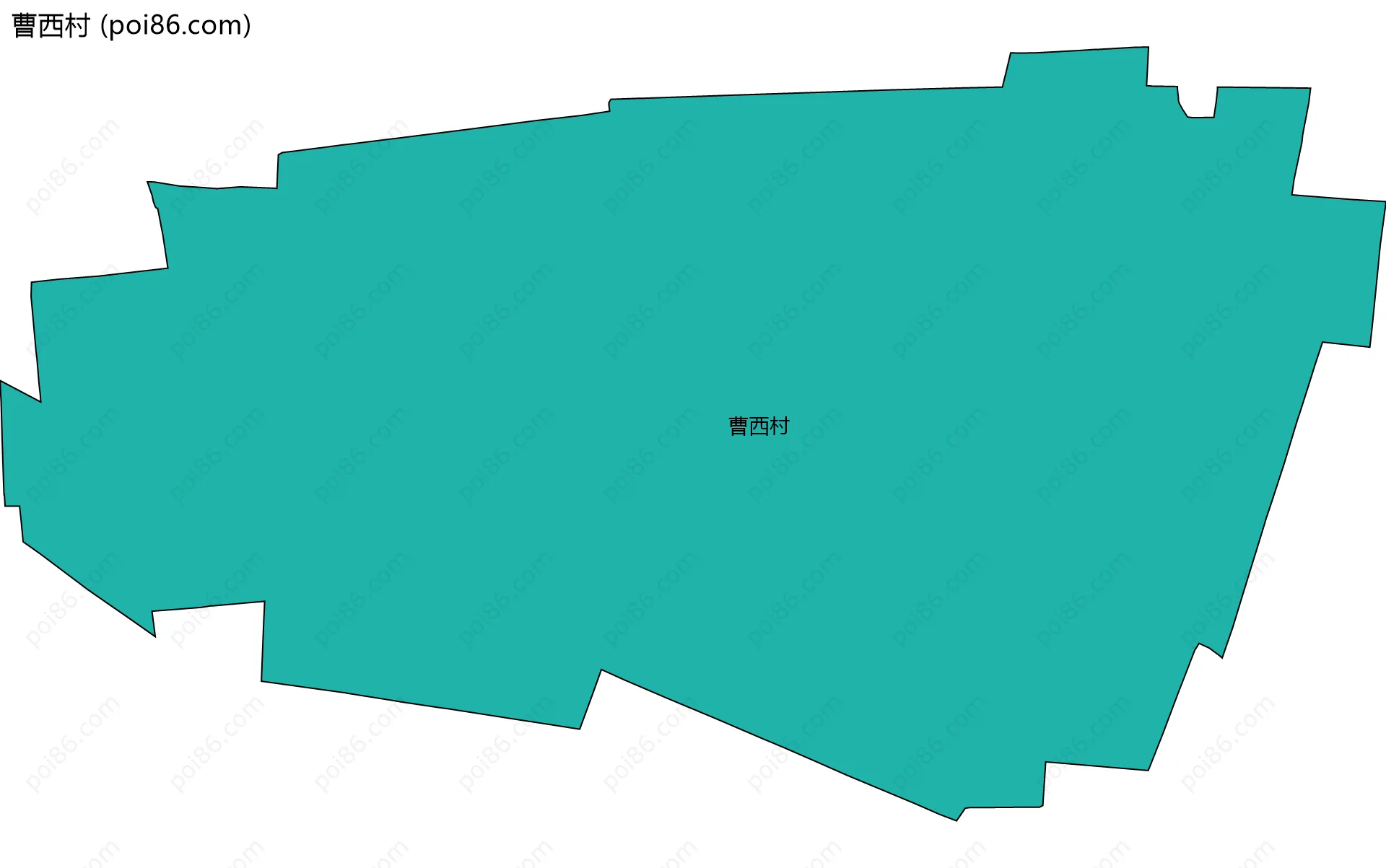曹西村边界地图