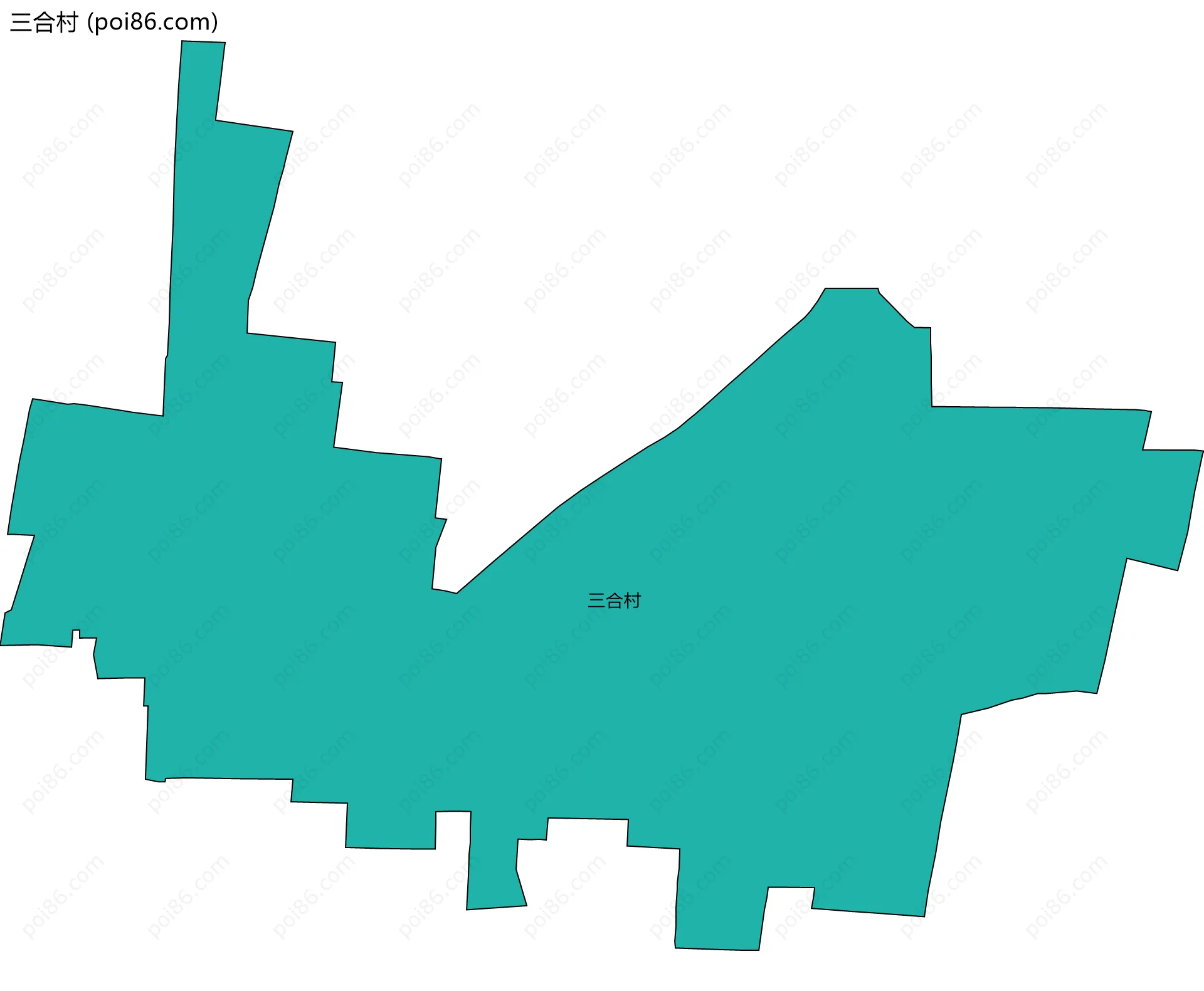 三合村边界地图