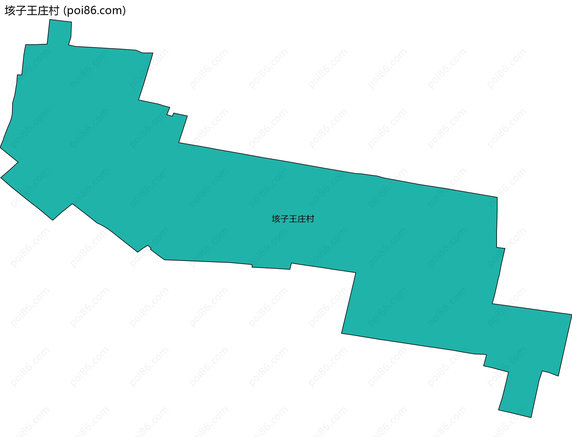 垓子王庄村边界地图