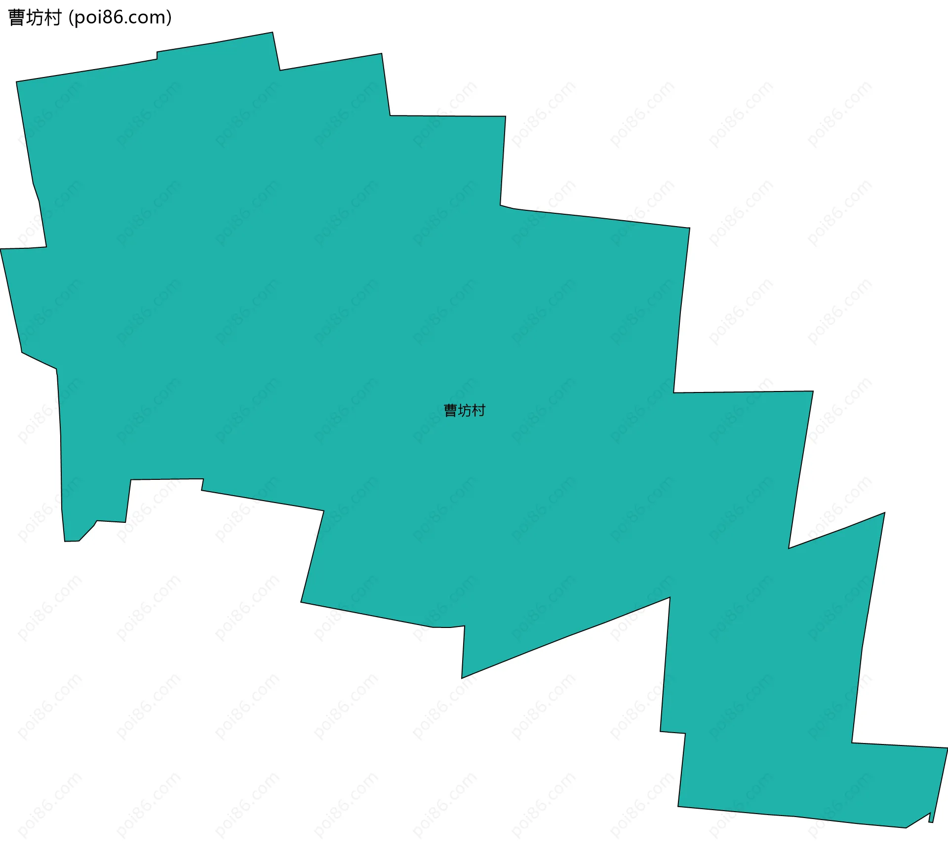 曹坊村边界地图