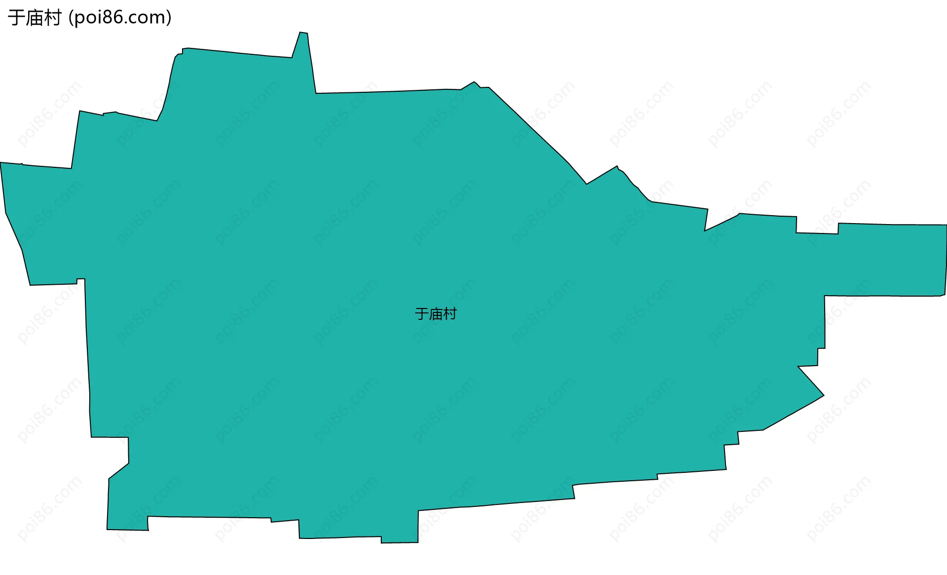 于庙村边界地图
