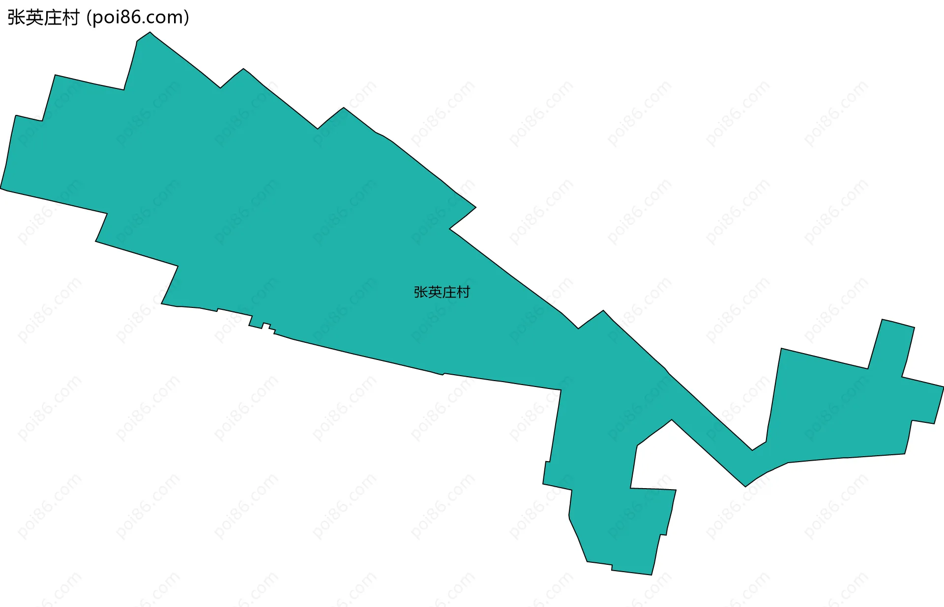 张英庄村边界地图