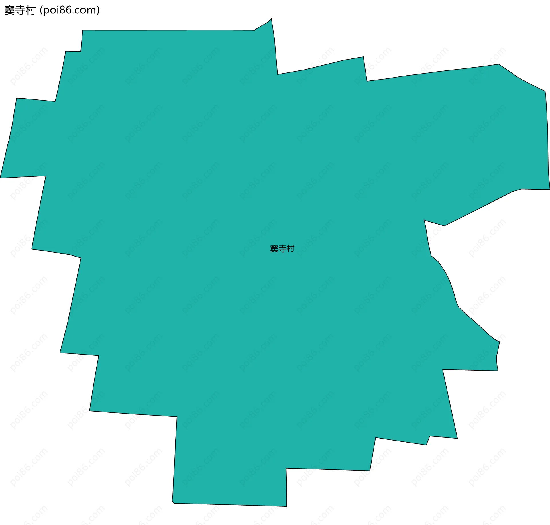 窦寺村边界地图