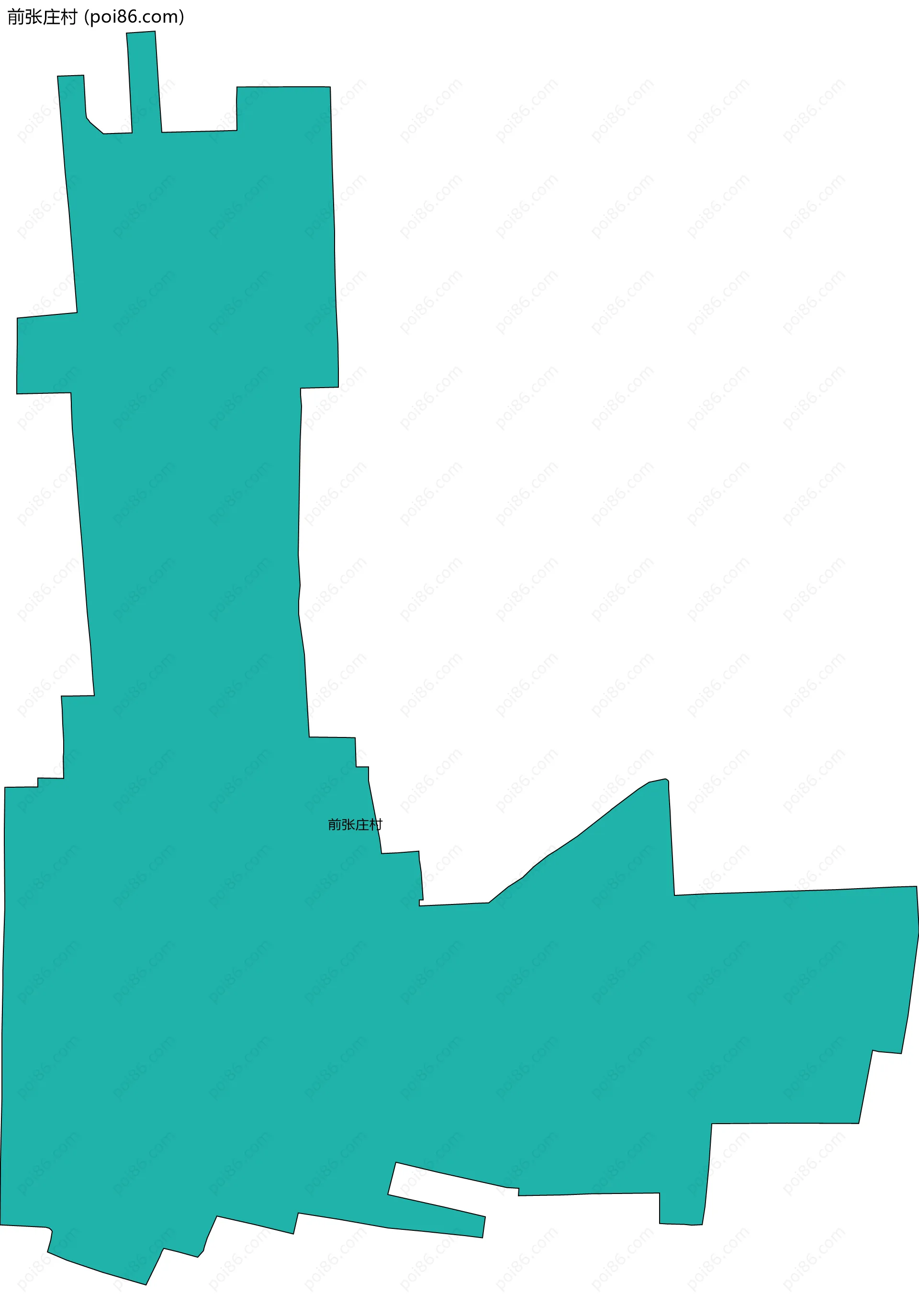 前张庄村边界地图