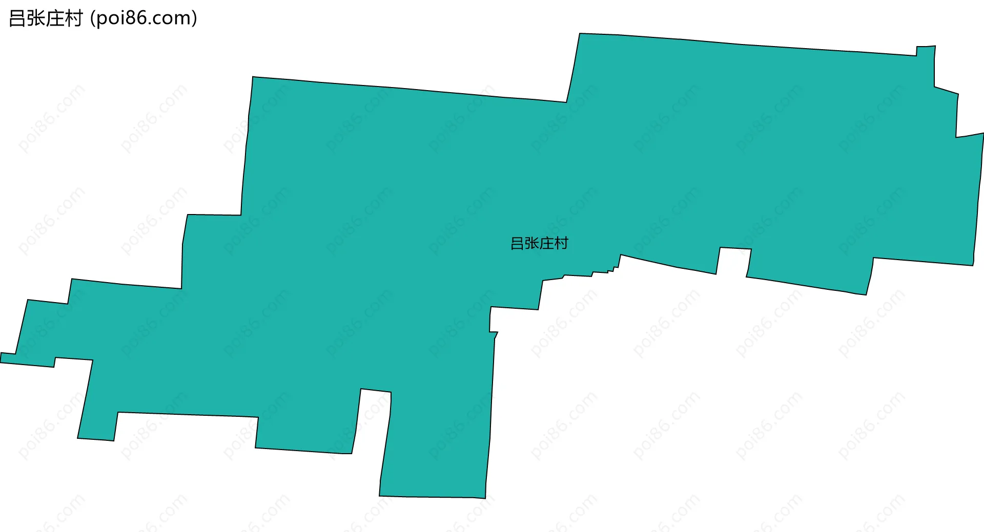 吕张庄村边界地图