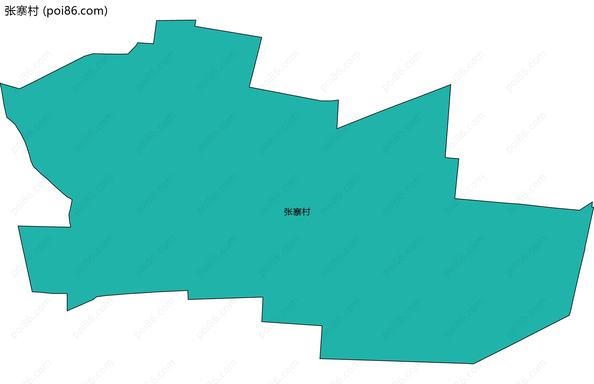 张寨村边界地图