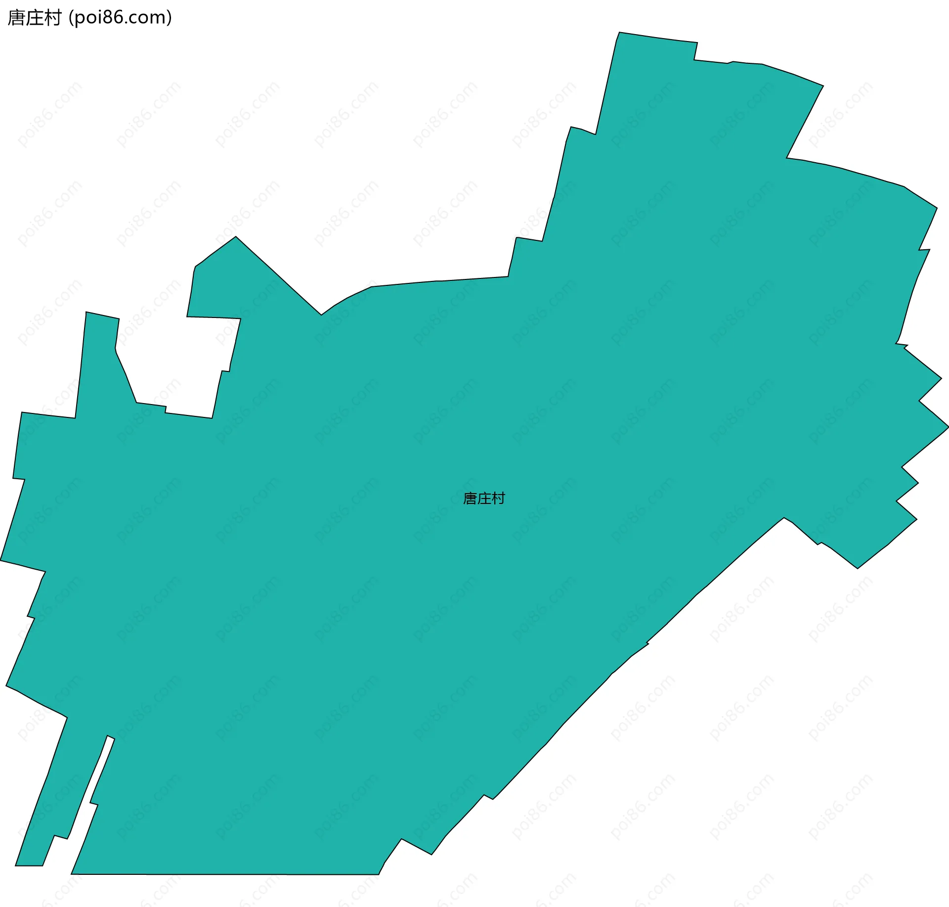 唐庄村边界地图