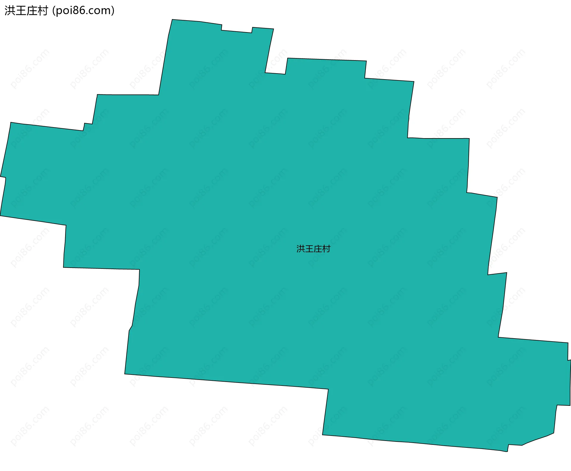 洪王庄村边界地图