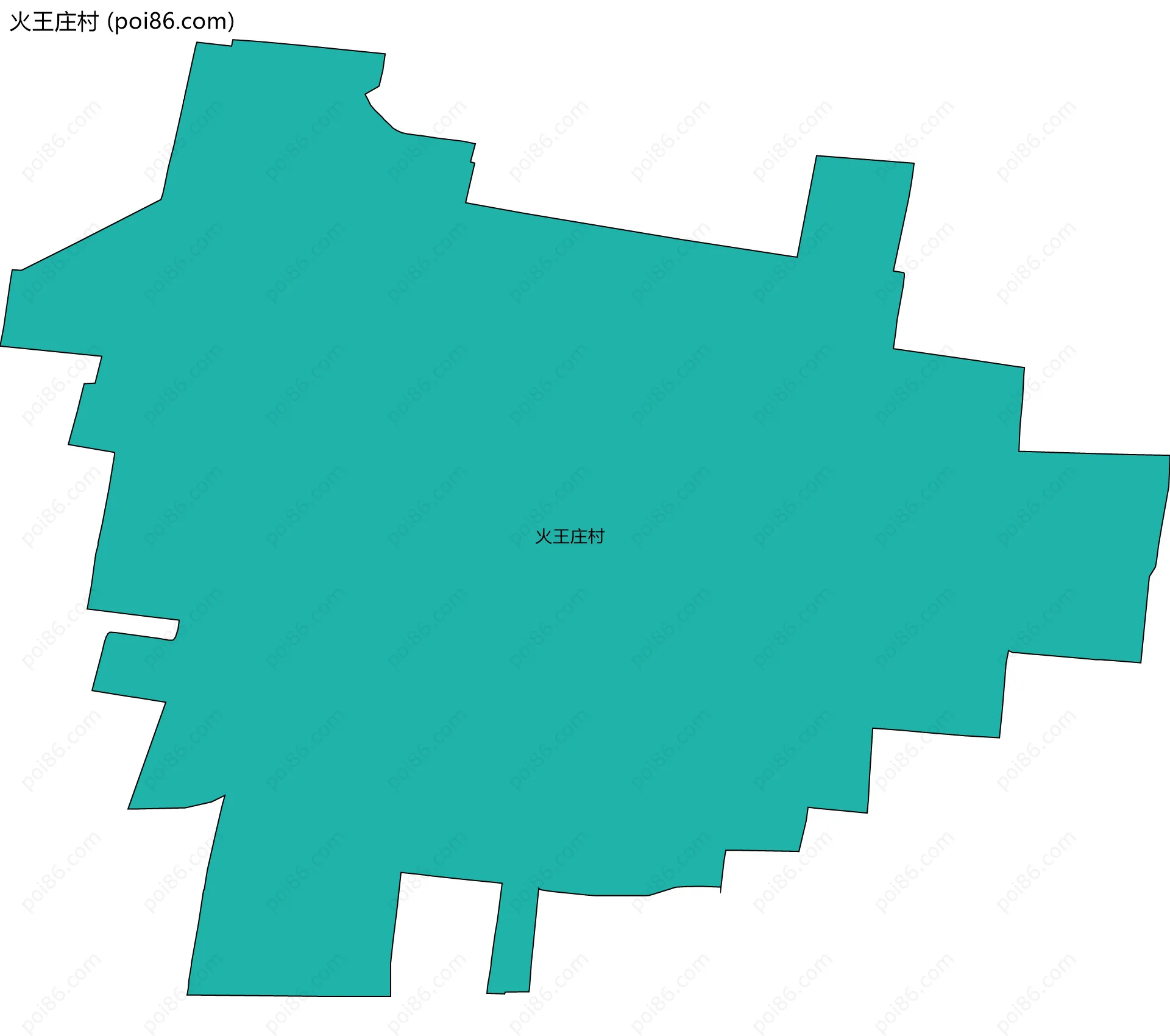 火王庄村边界地图