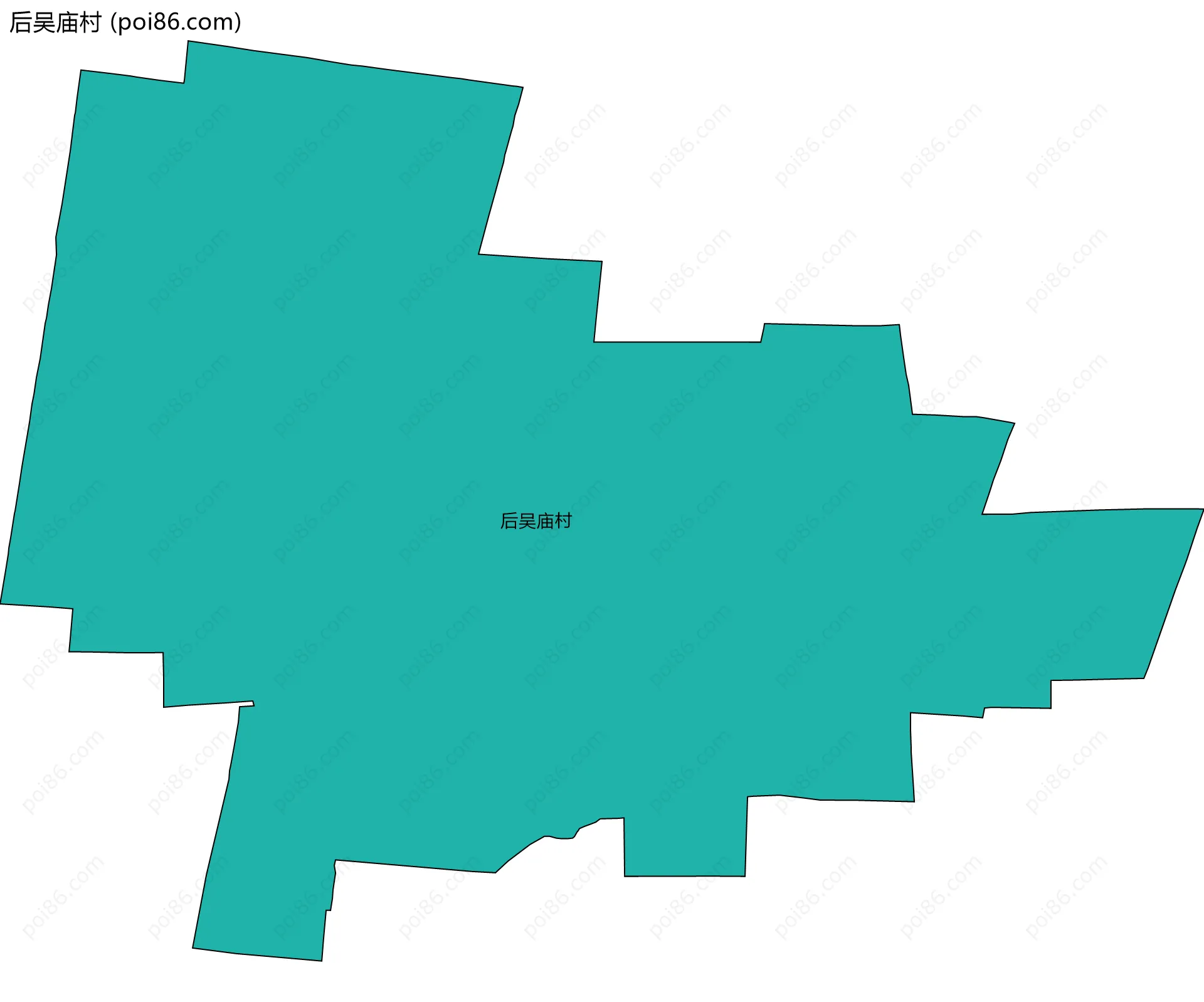 后吴庙村边界地图