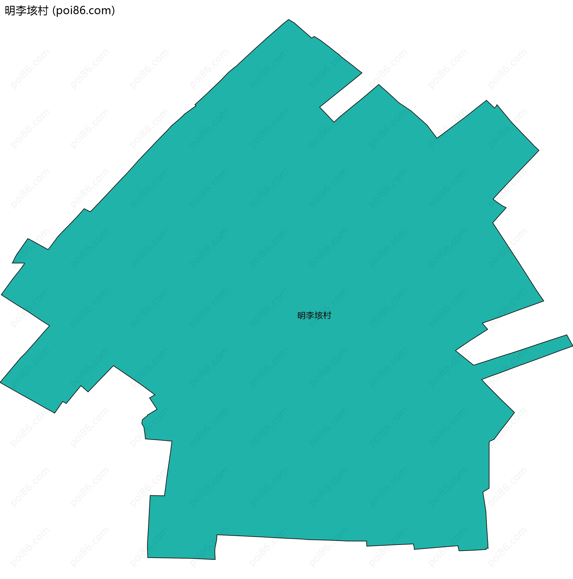 明李垓村边界地图