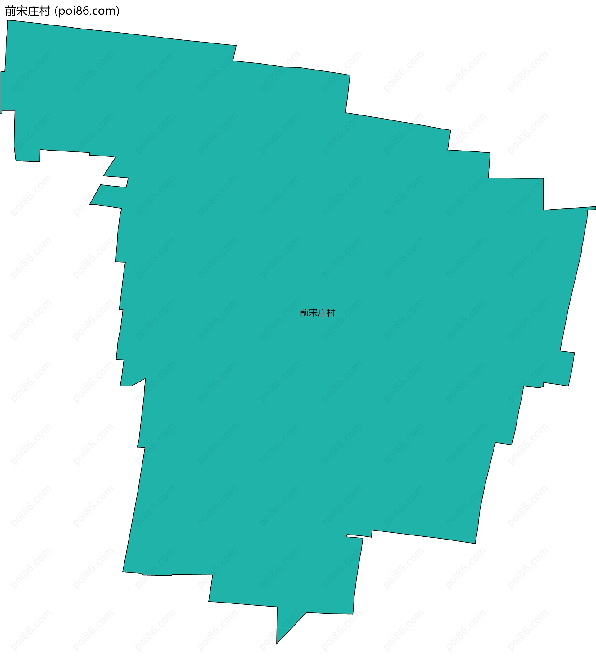 前宋庄村边界地图