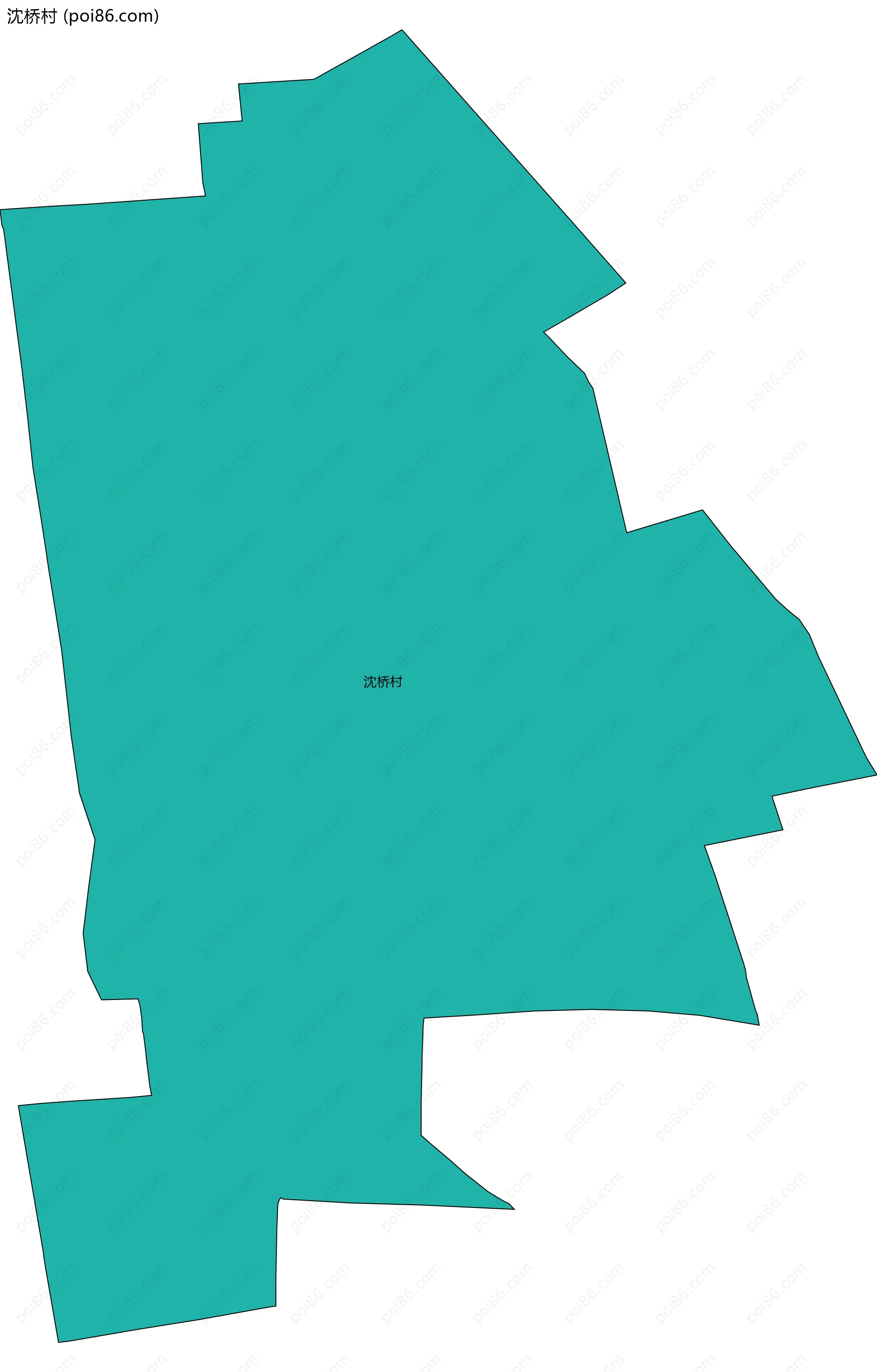 沈桥村边界地图