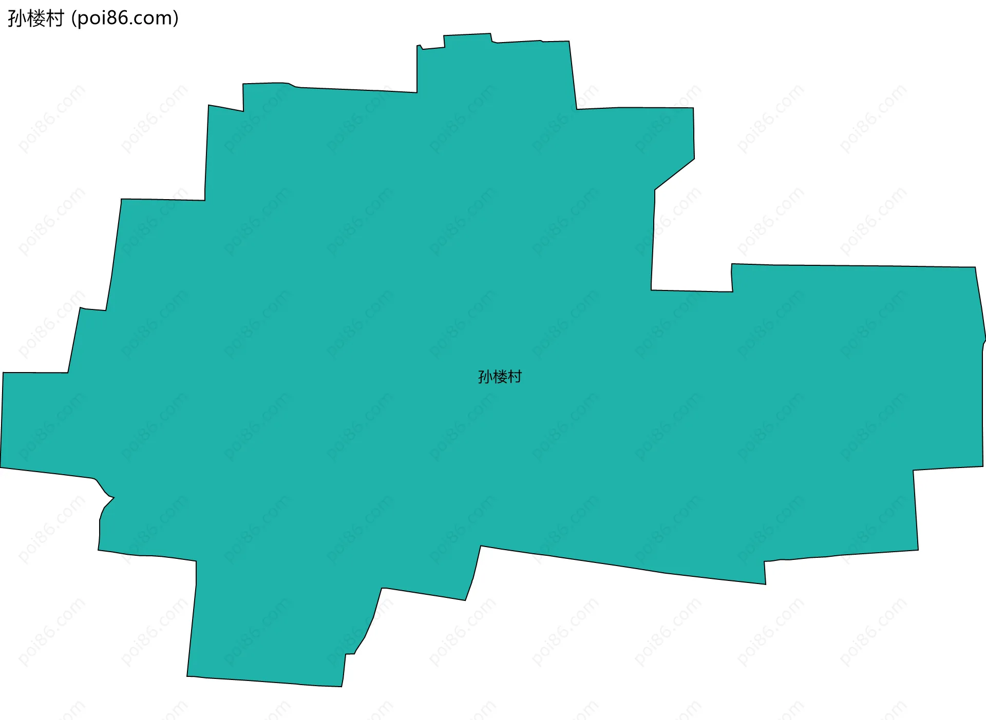 孙楼村边界地图