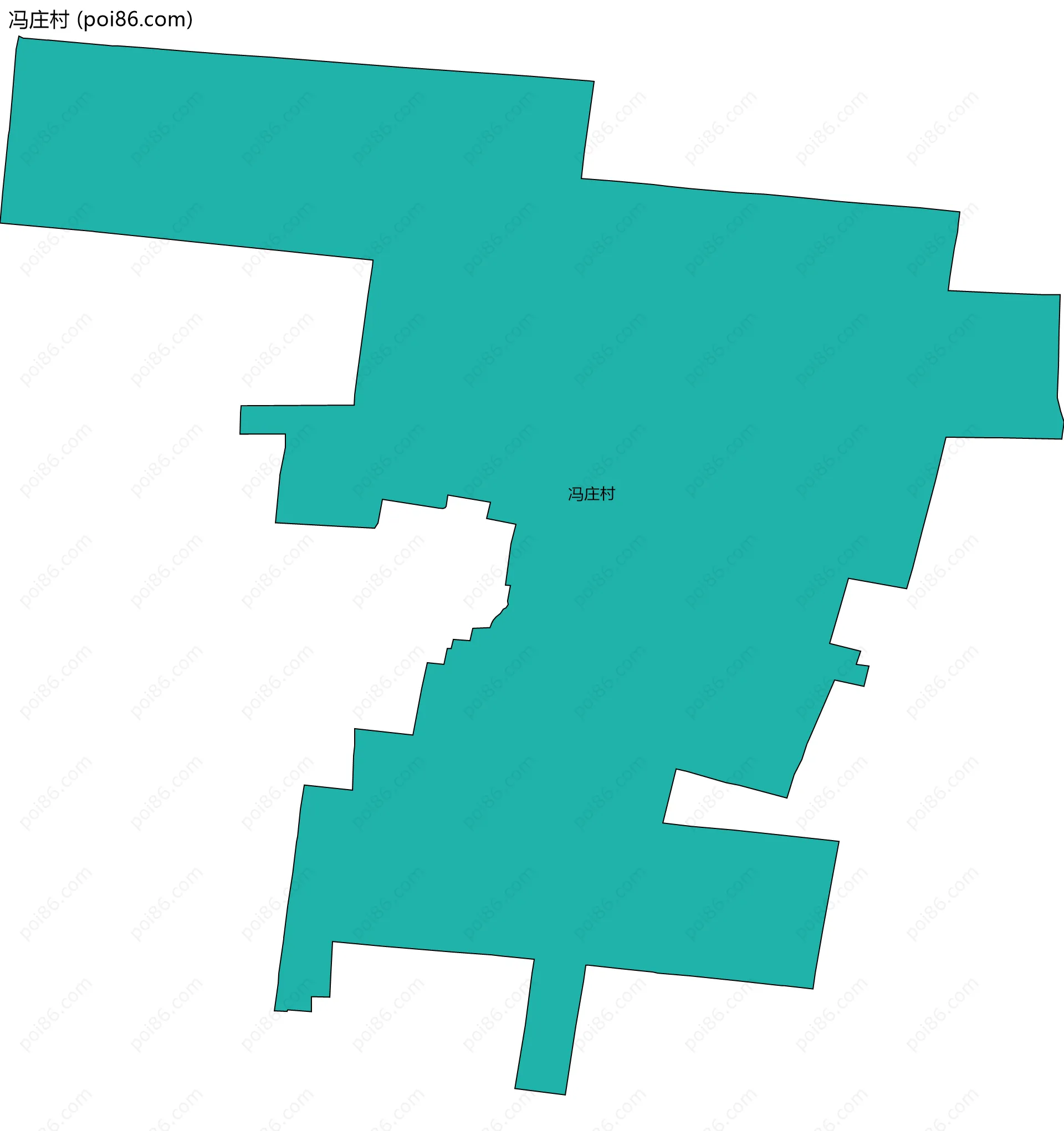 冯庄村边界地图