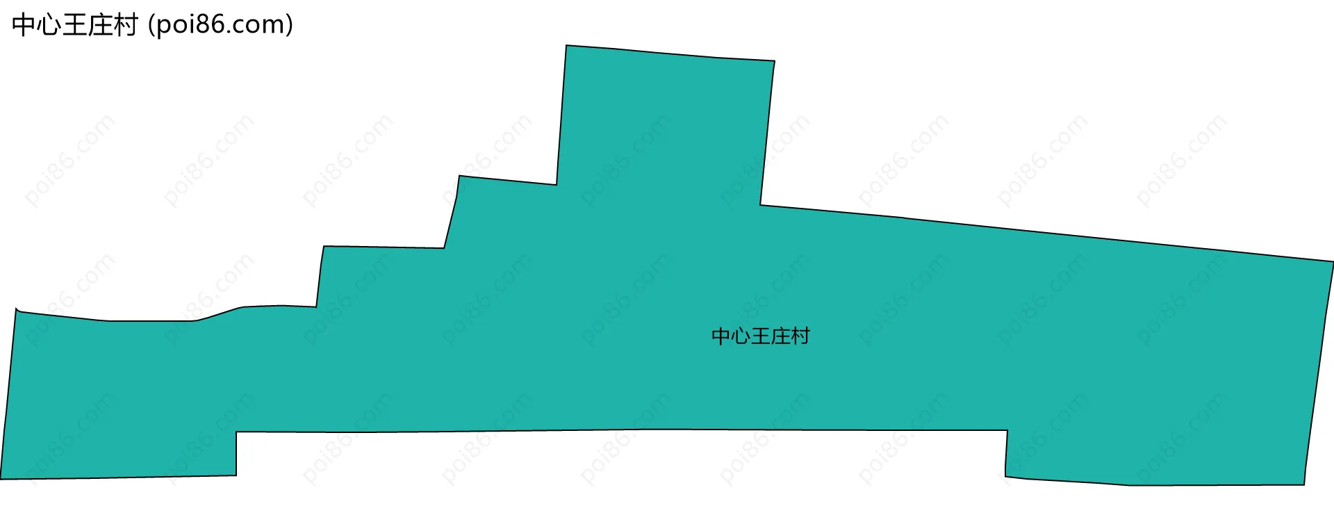 中心王庄村边界地图