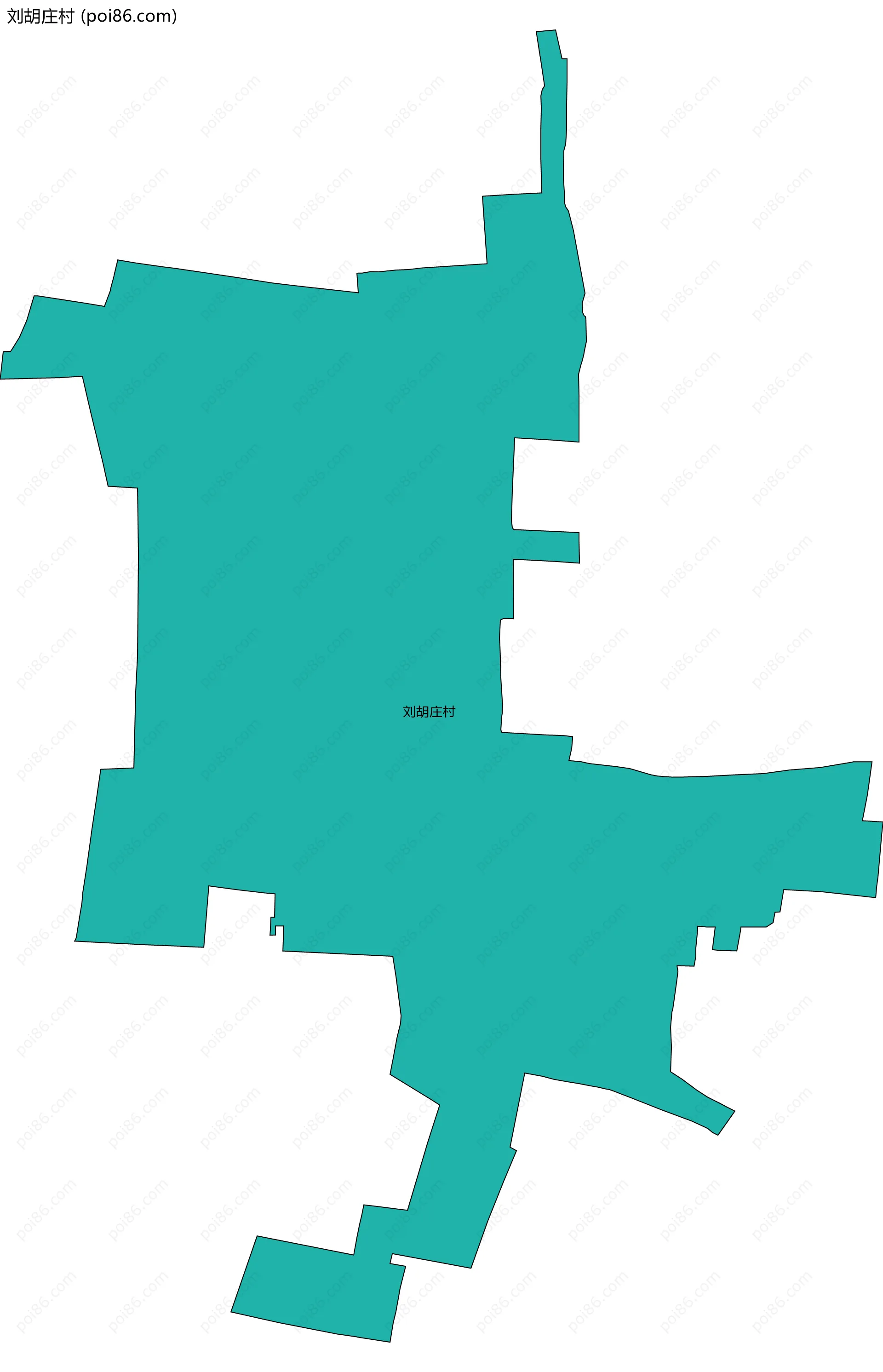 刘胡庄村边界地图