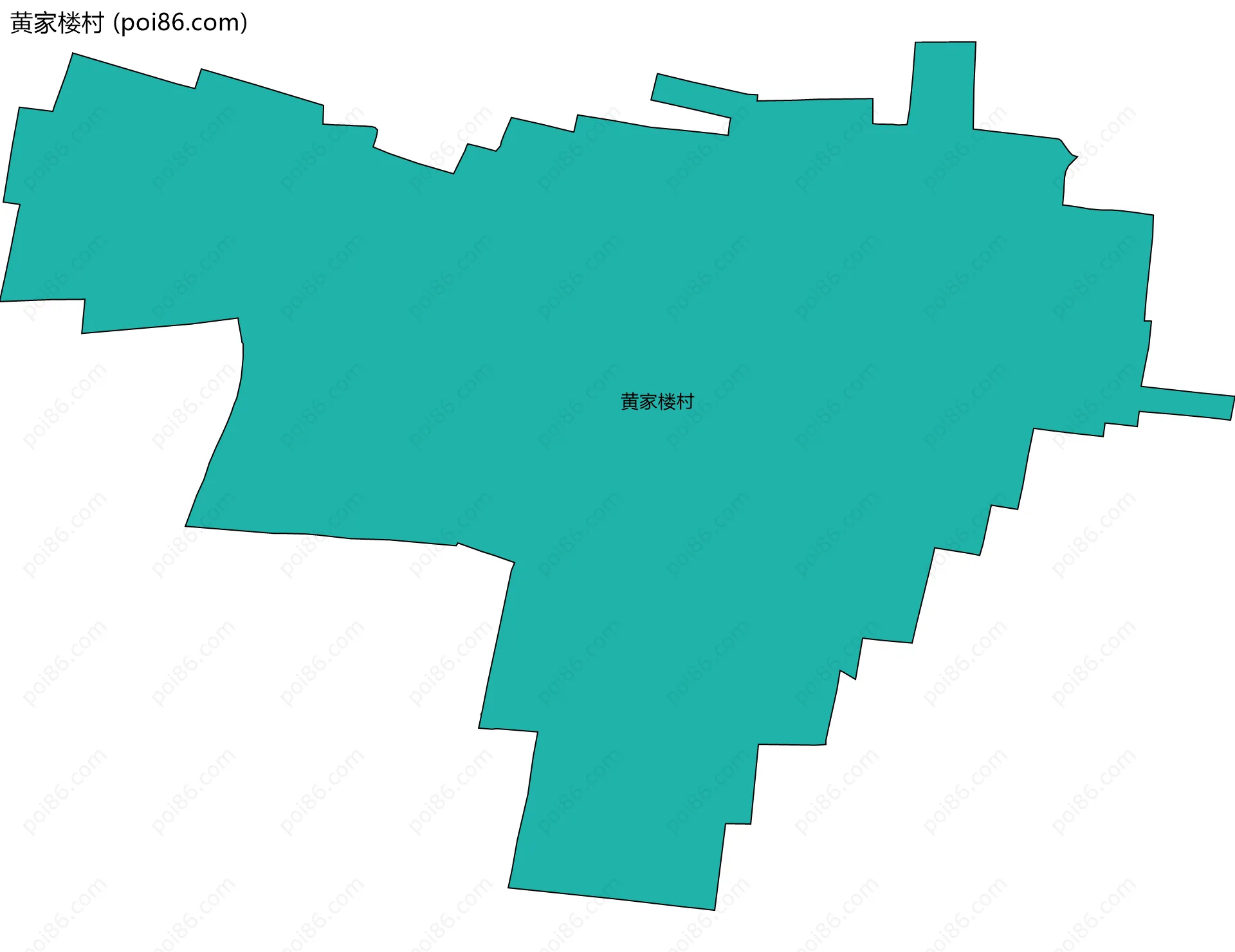 黄家楼村边界地图