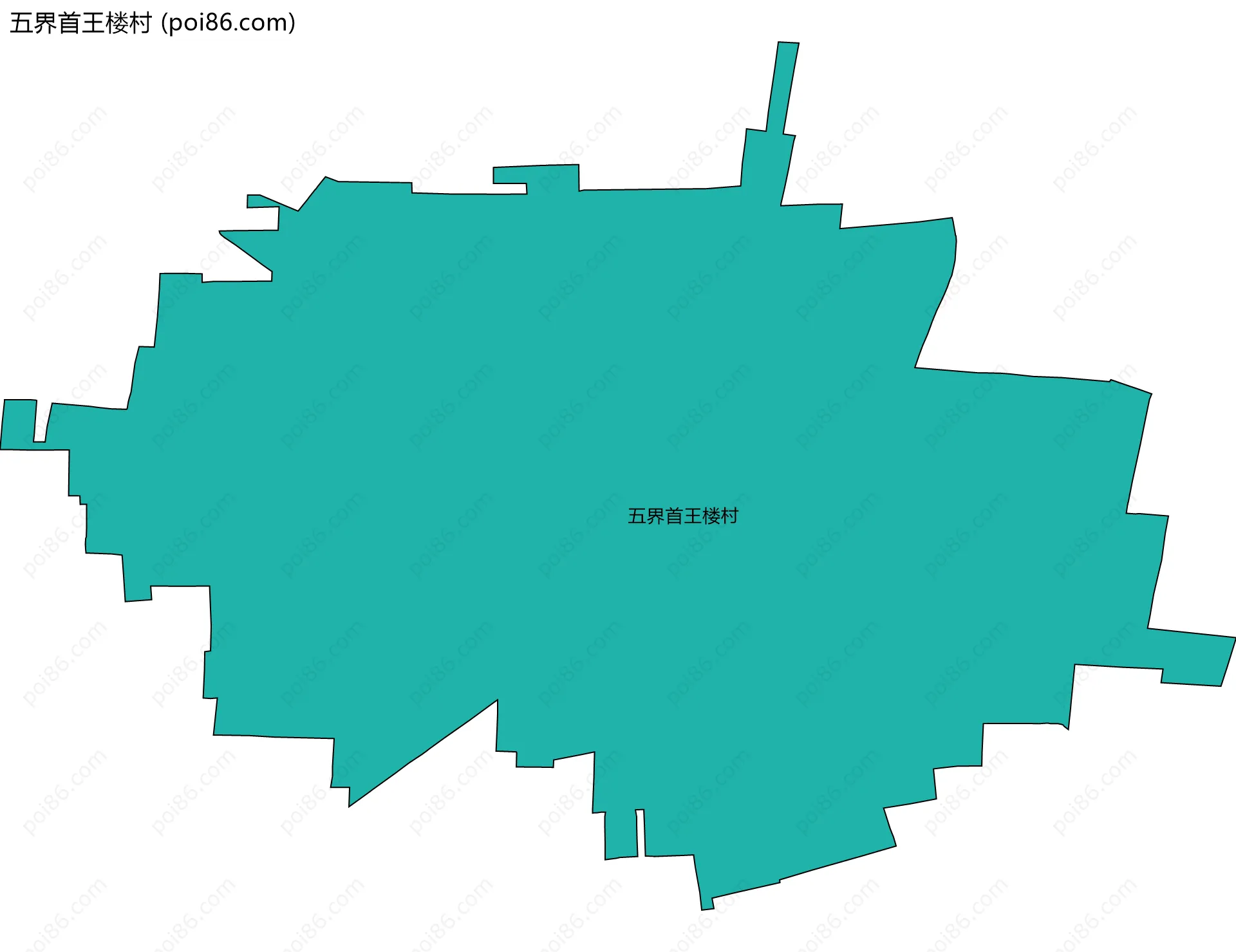 五界首王楼村边界地图