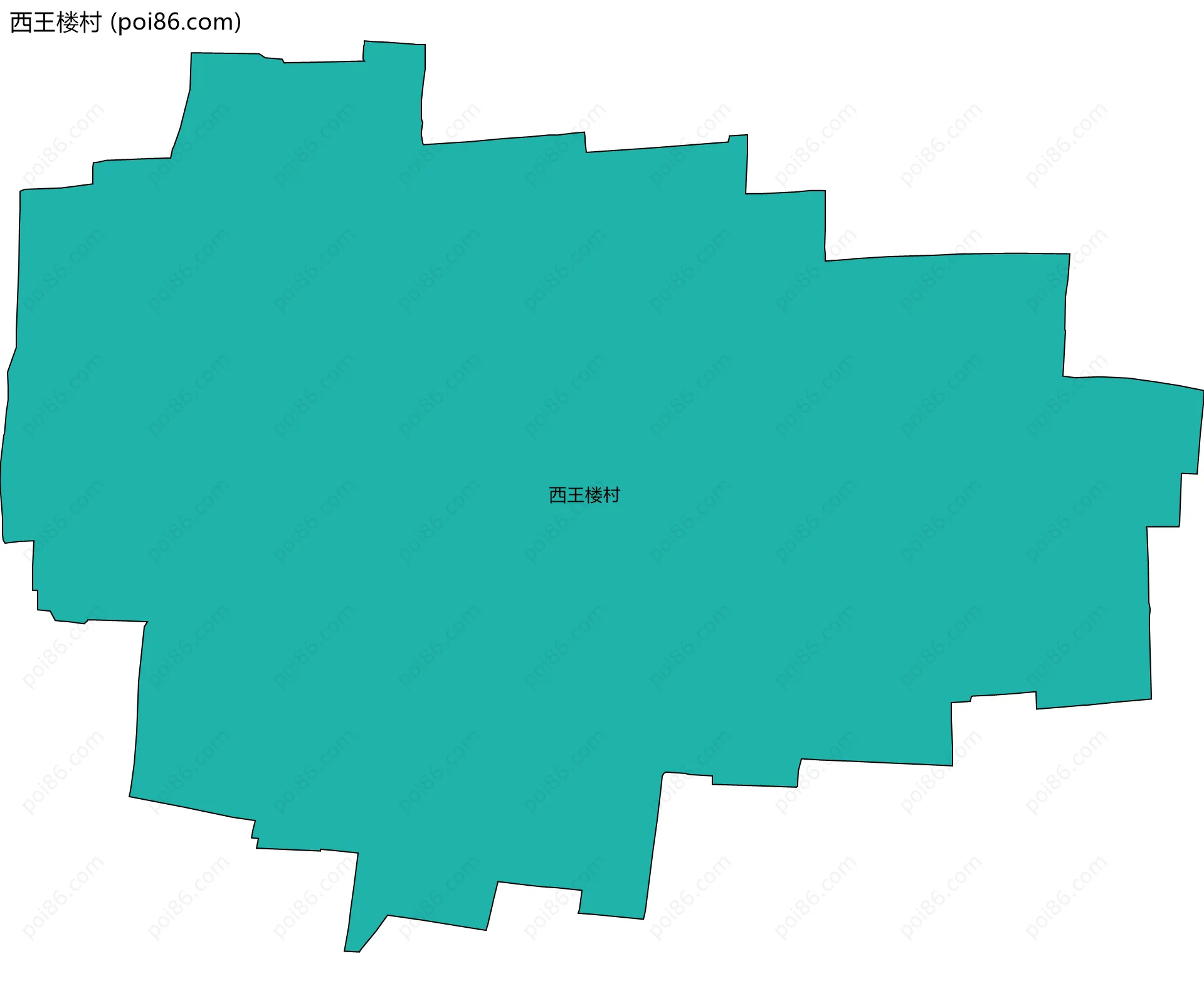 西王楼村边界地图