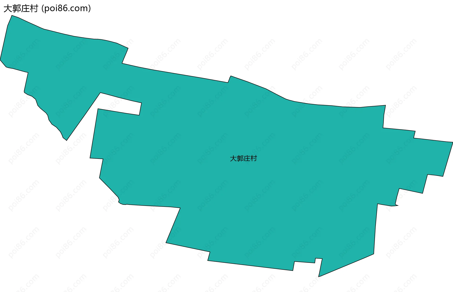 大郭庄村边界地图