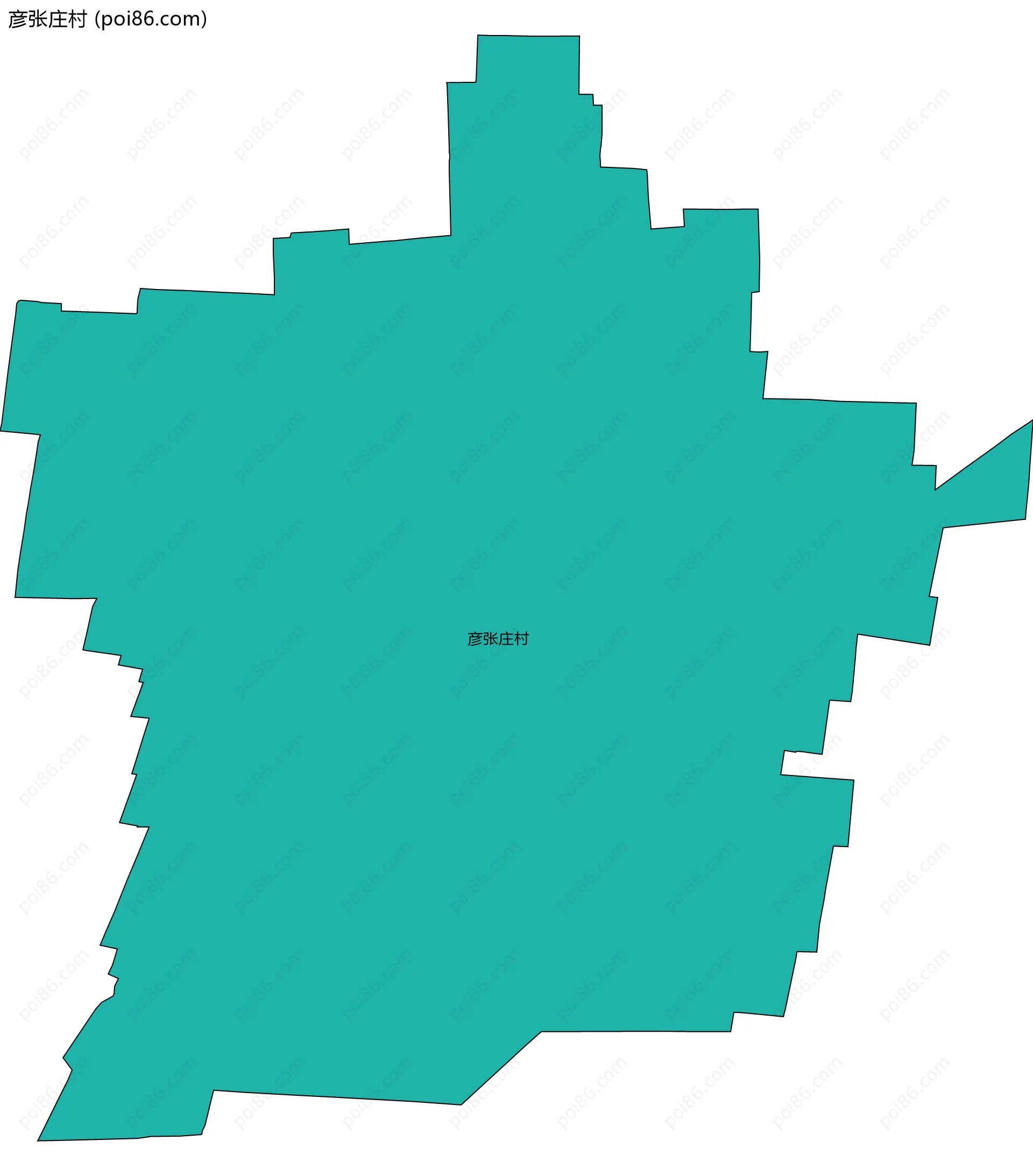 彦张庄村边界地图