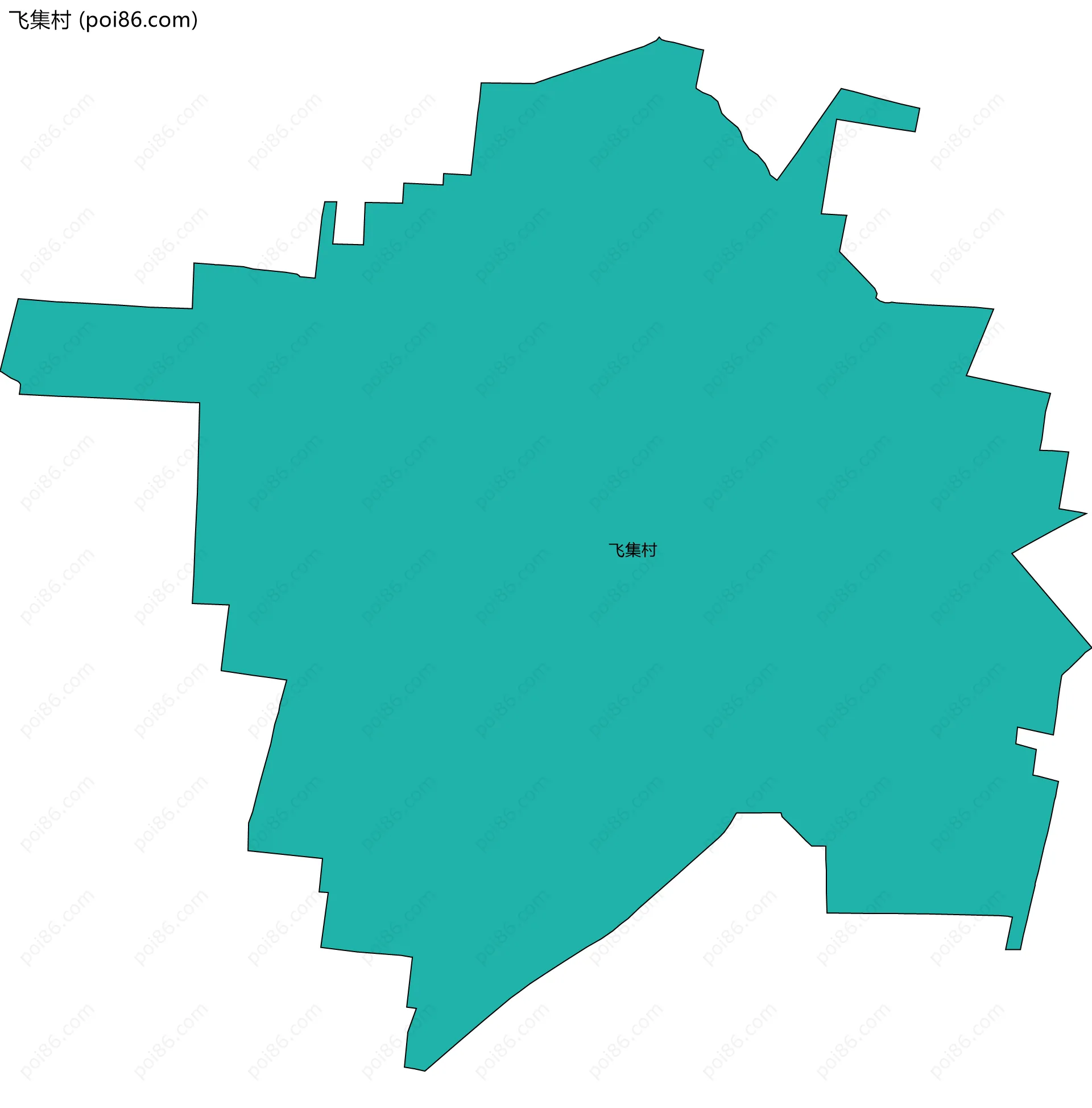 飞集村边界地图