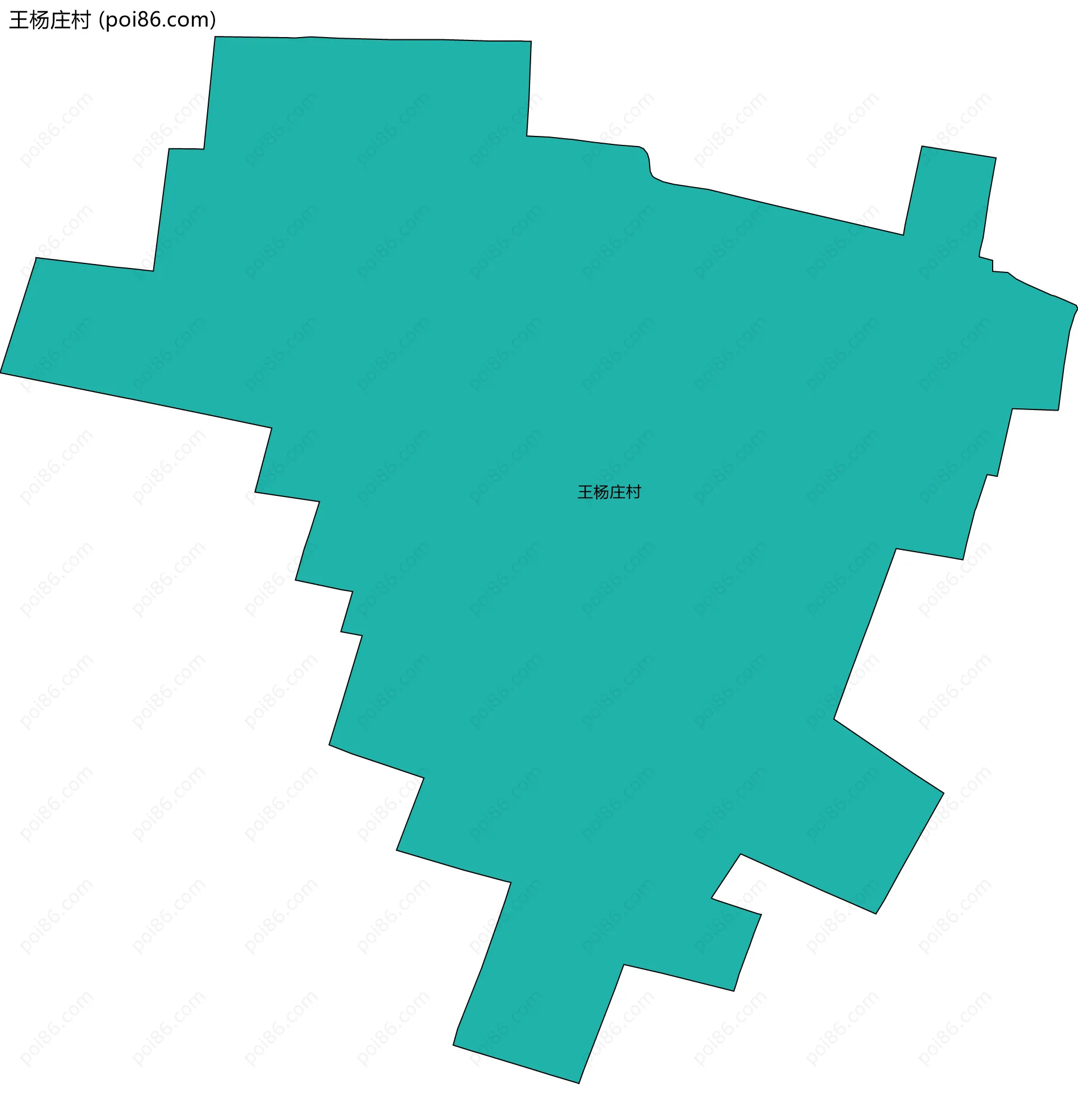 王杨庄村边界地图