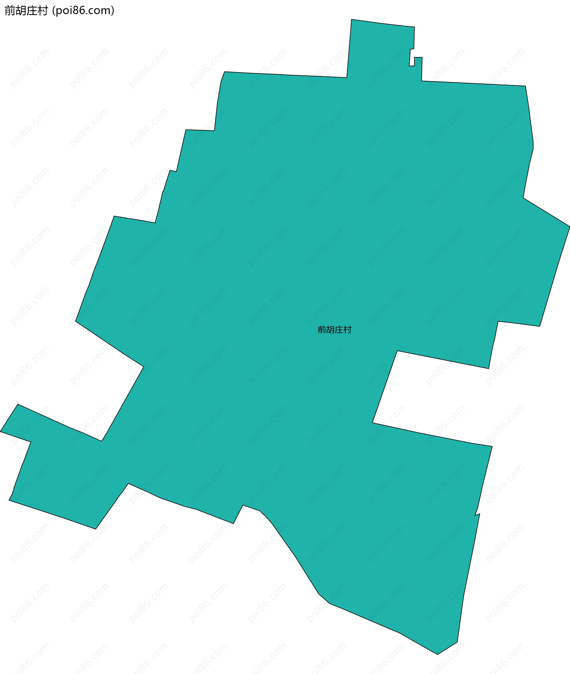 前胡庄村边界地图