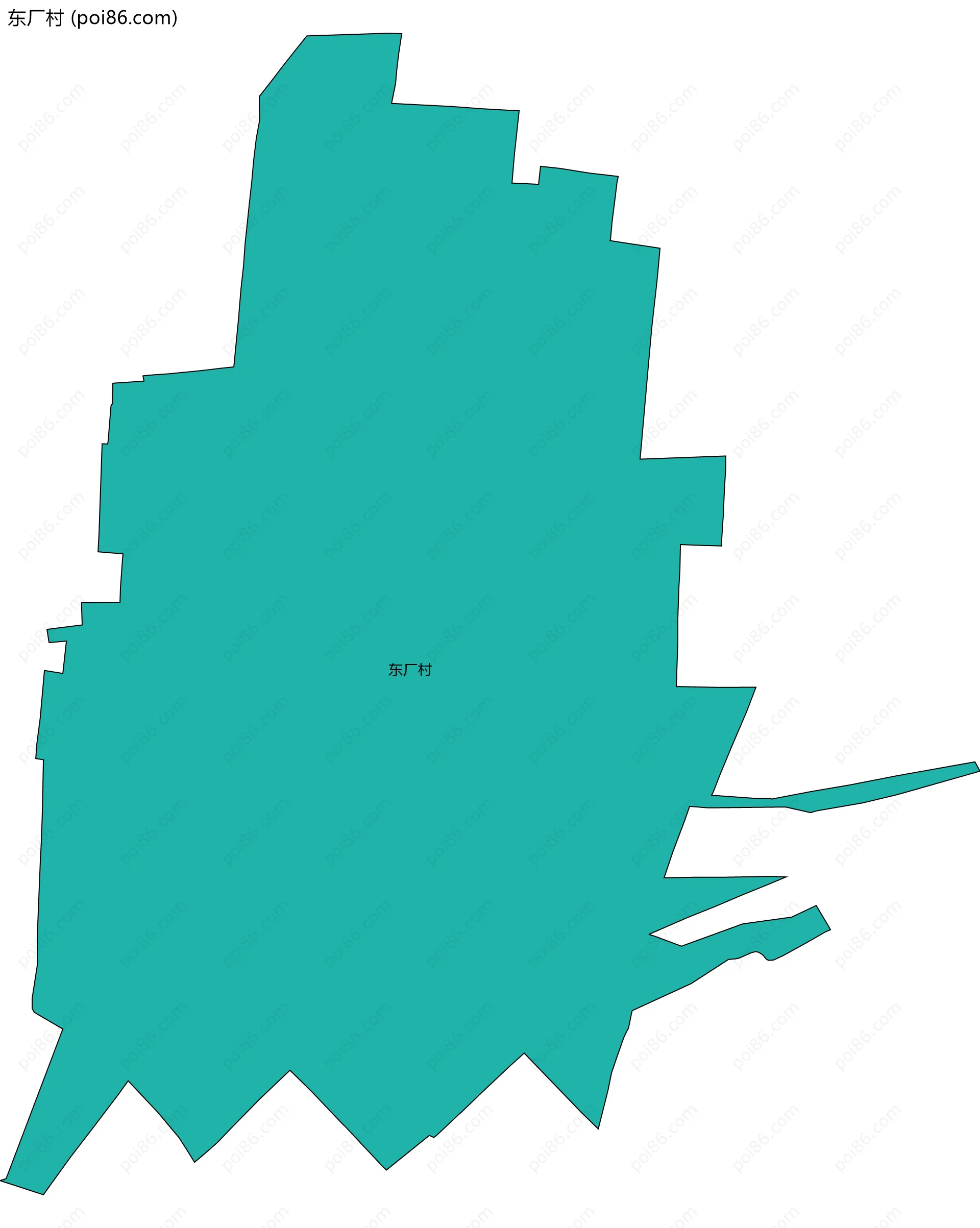 东厂村边界地图