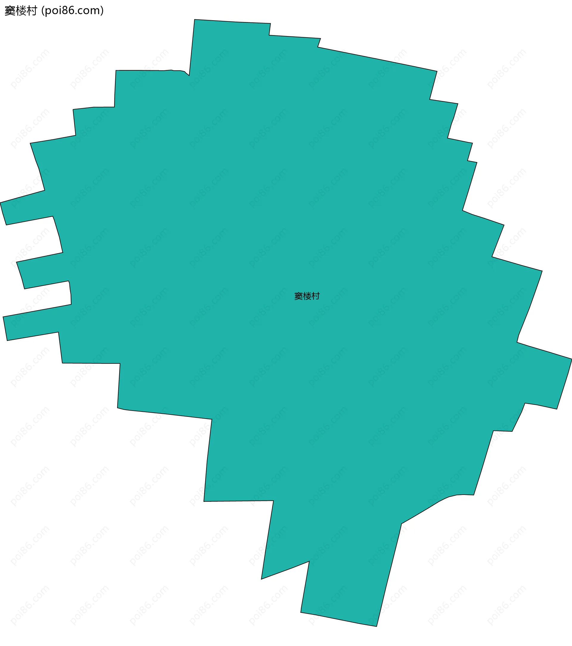 窦楼村边界地图