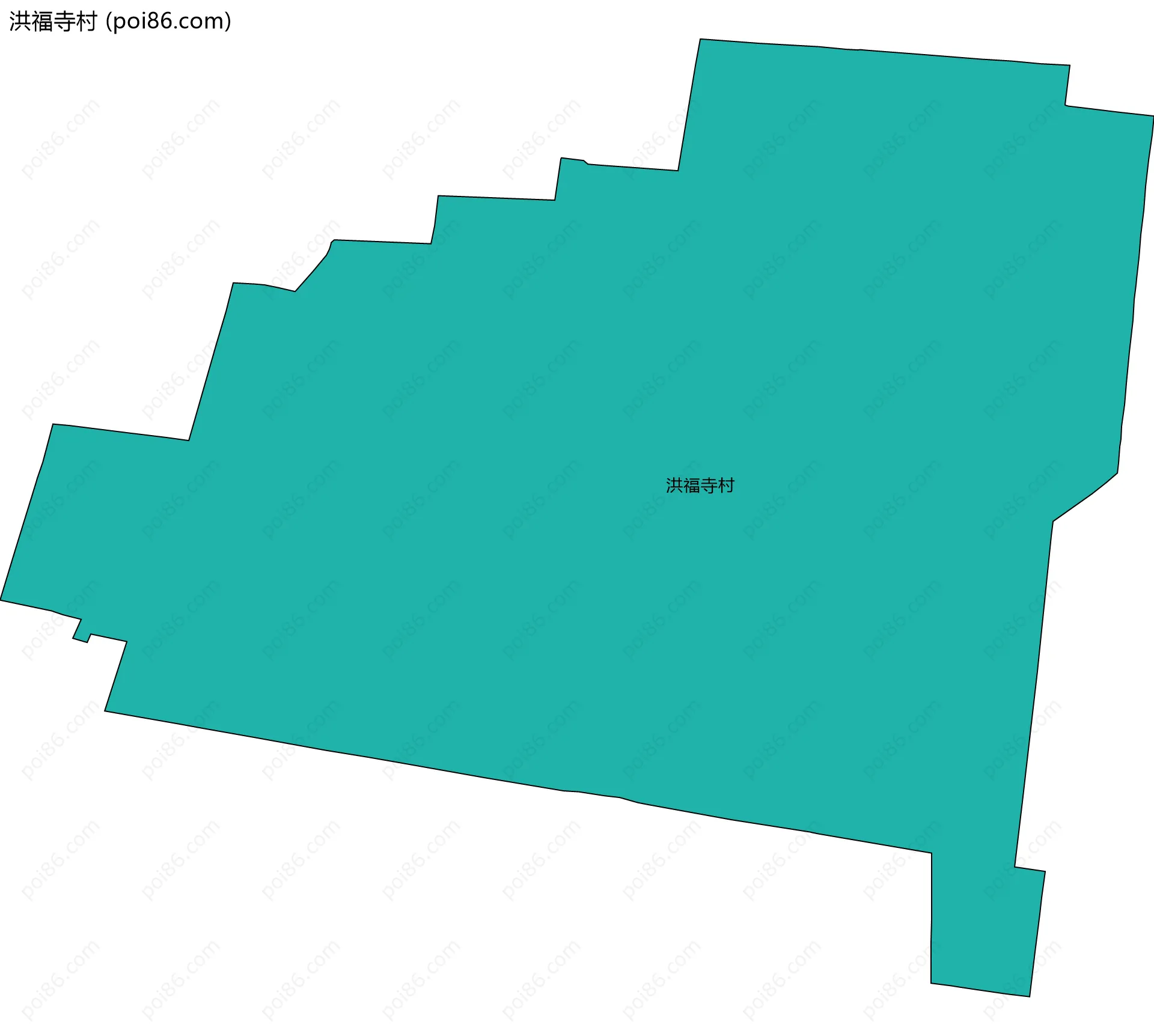 洪福寺村边界地图