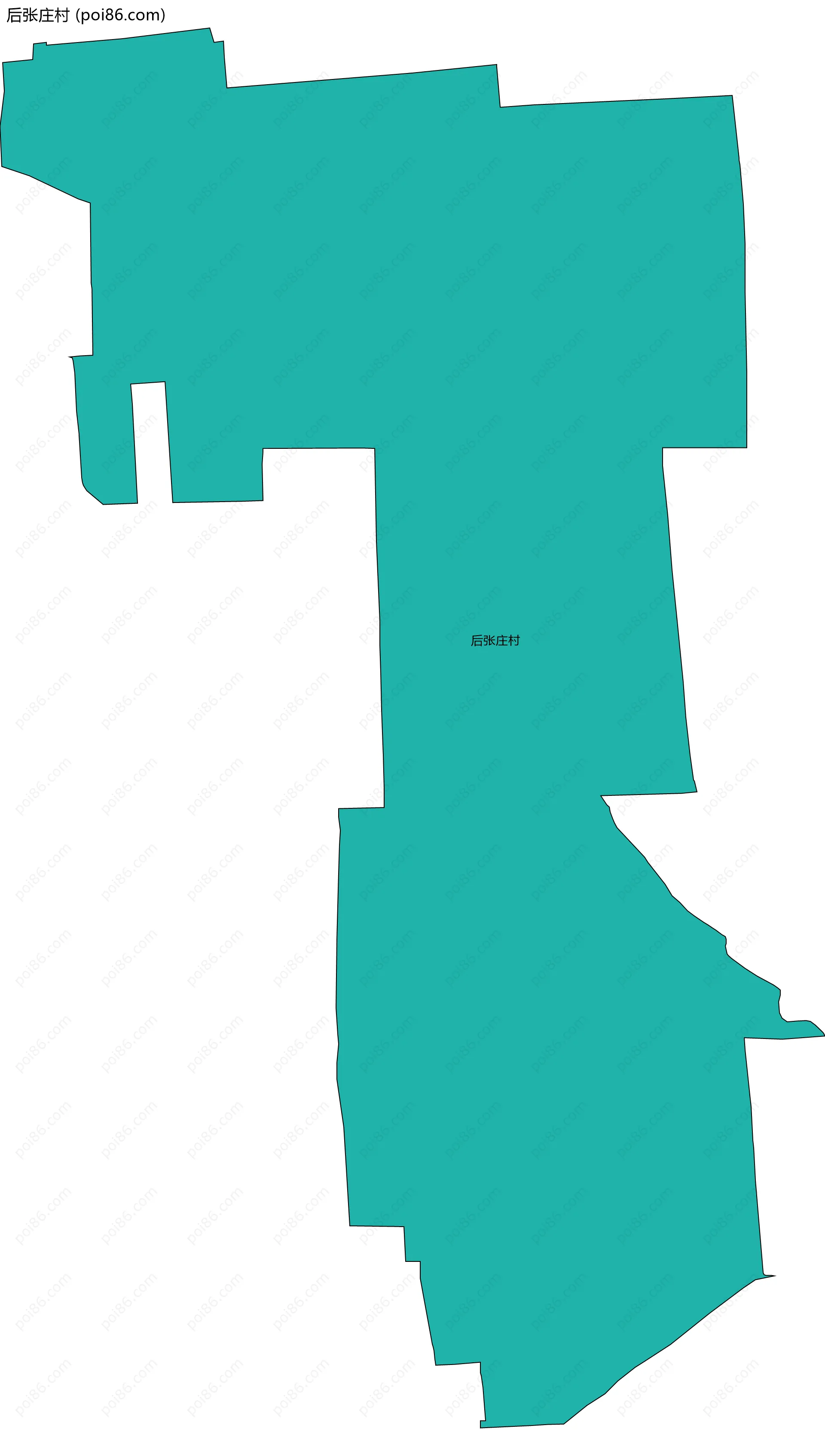 后张庄村边界地图