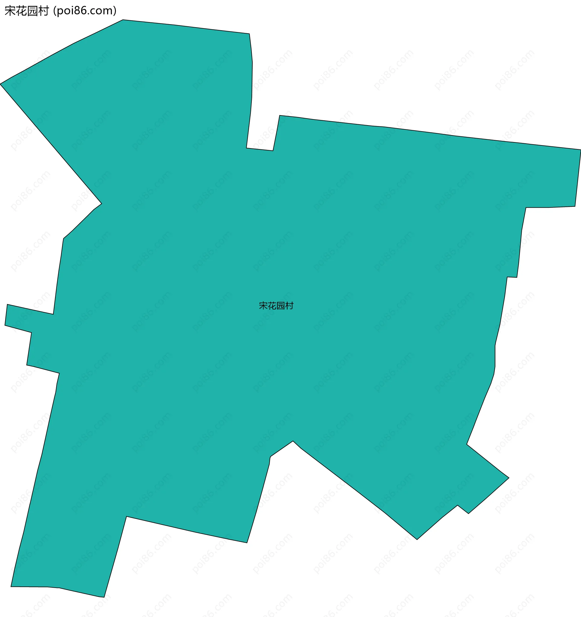 宋花园村边界地图