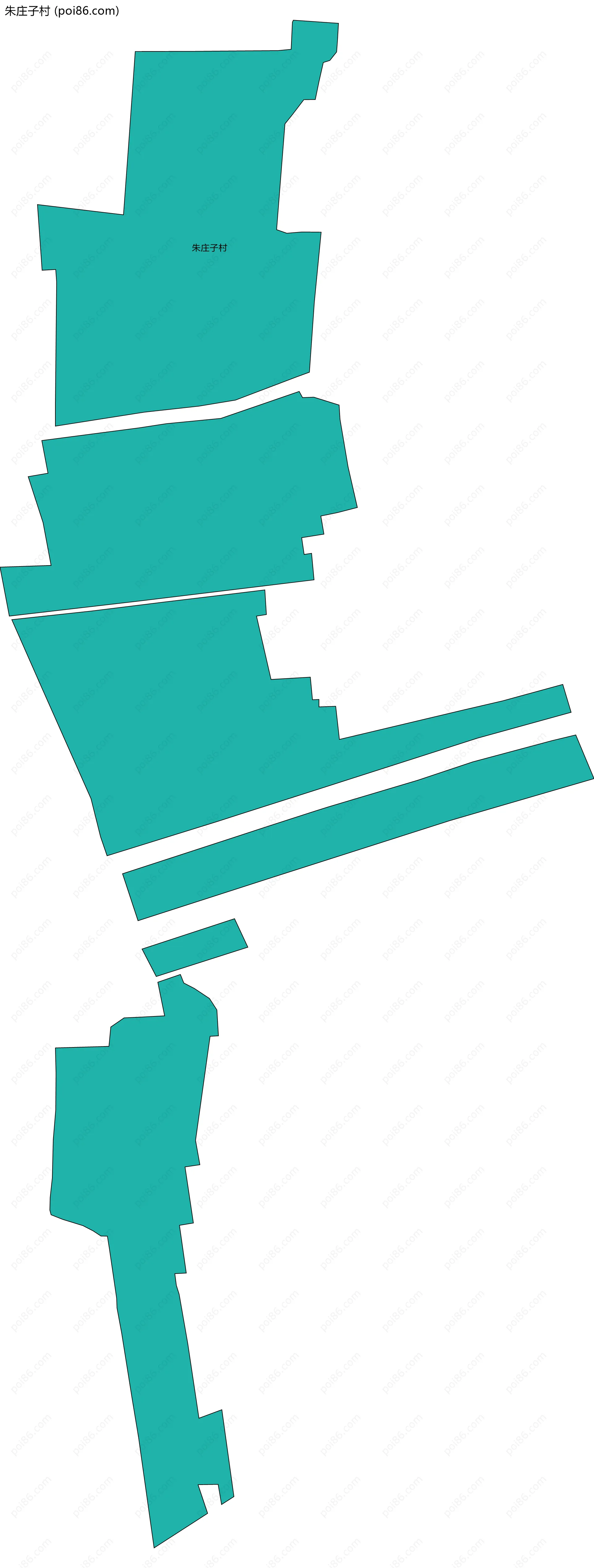 朱庄子村边界地图