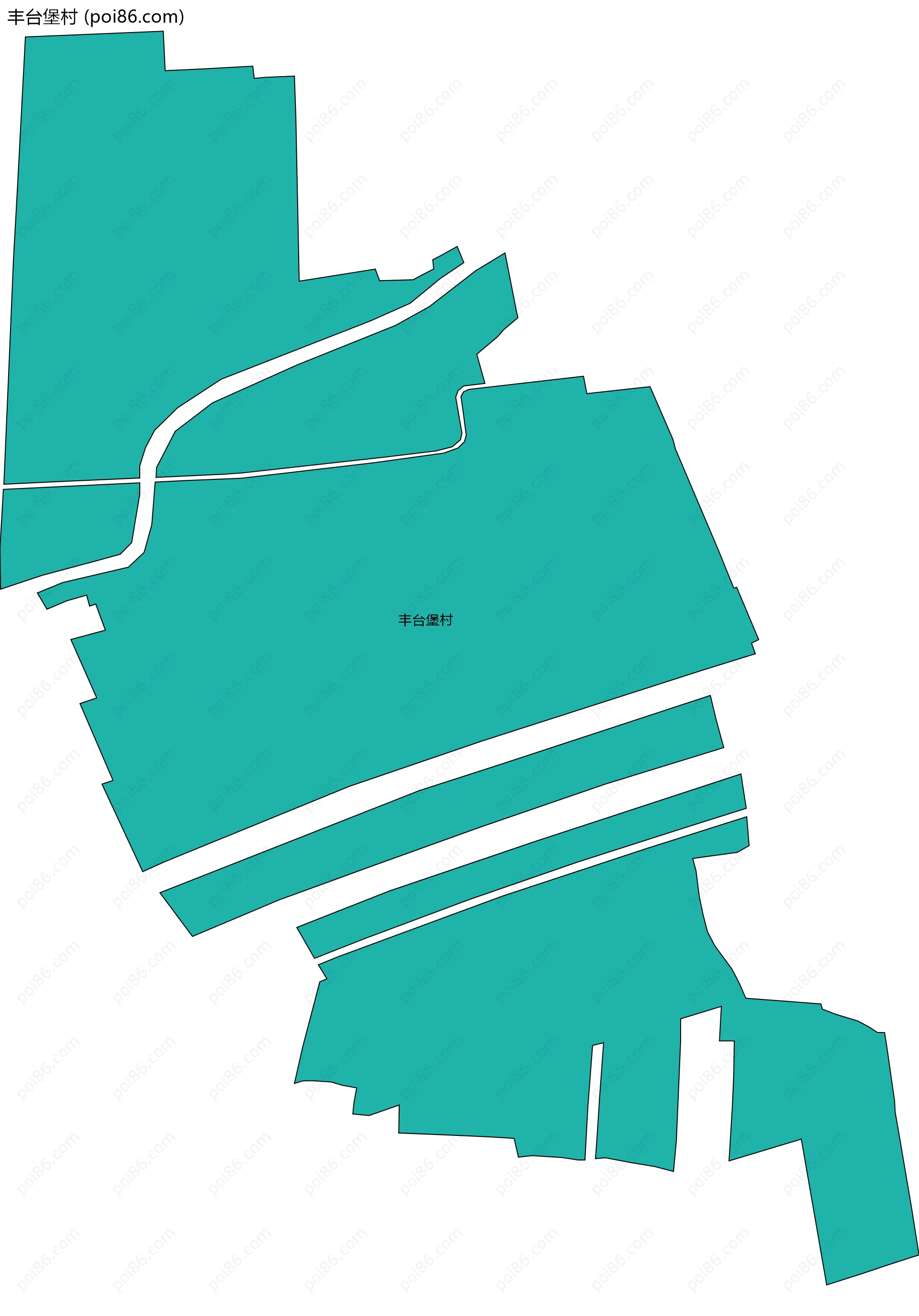 丰台堡村边界地图