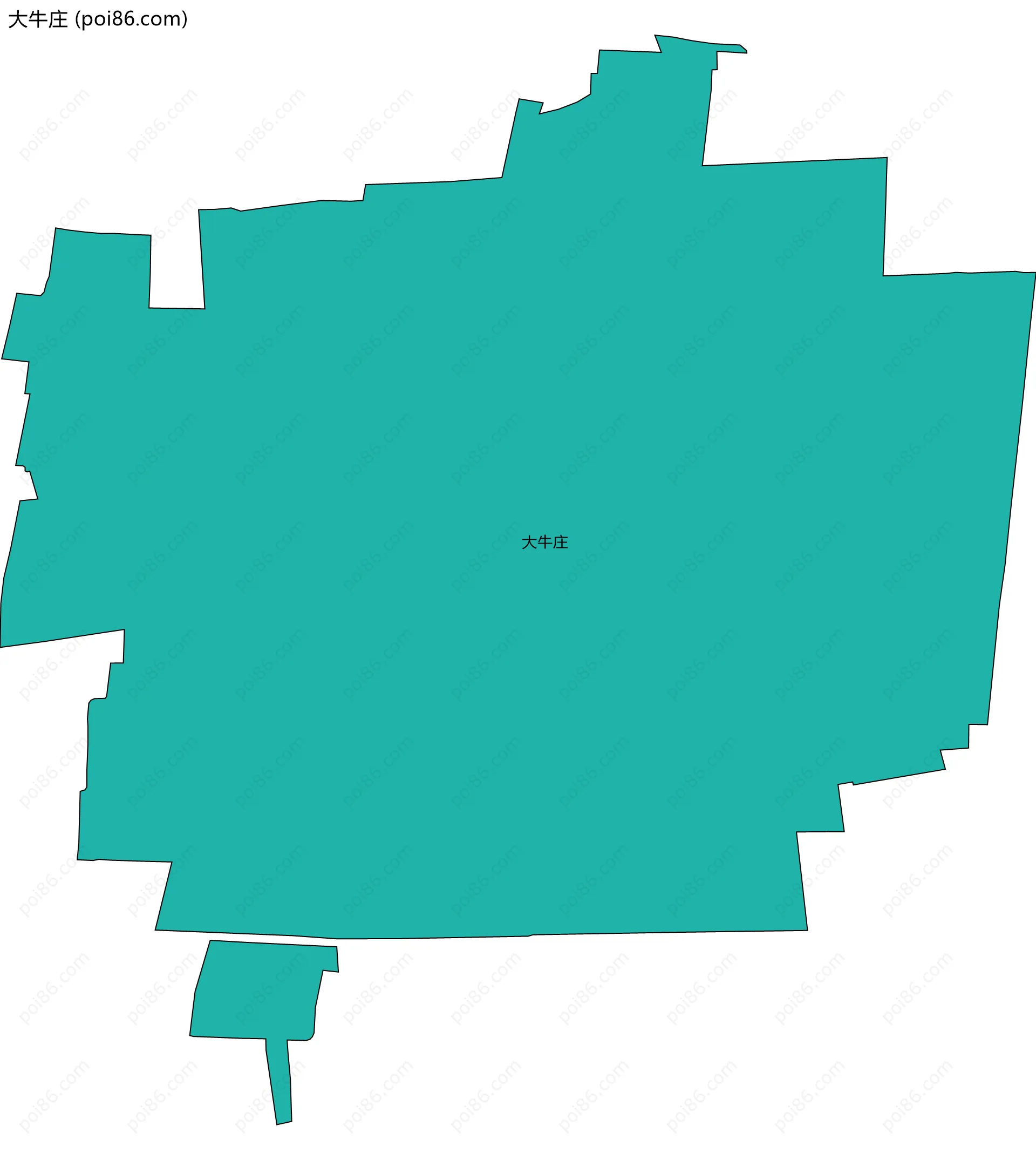 大牛庄边界地图