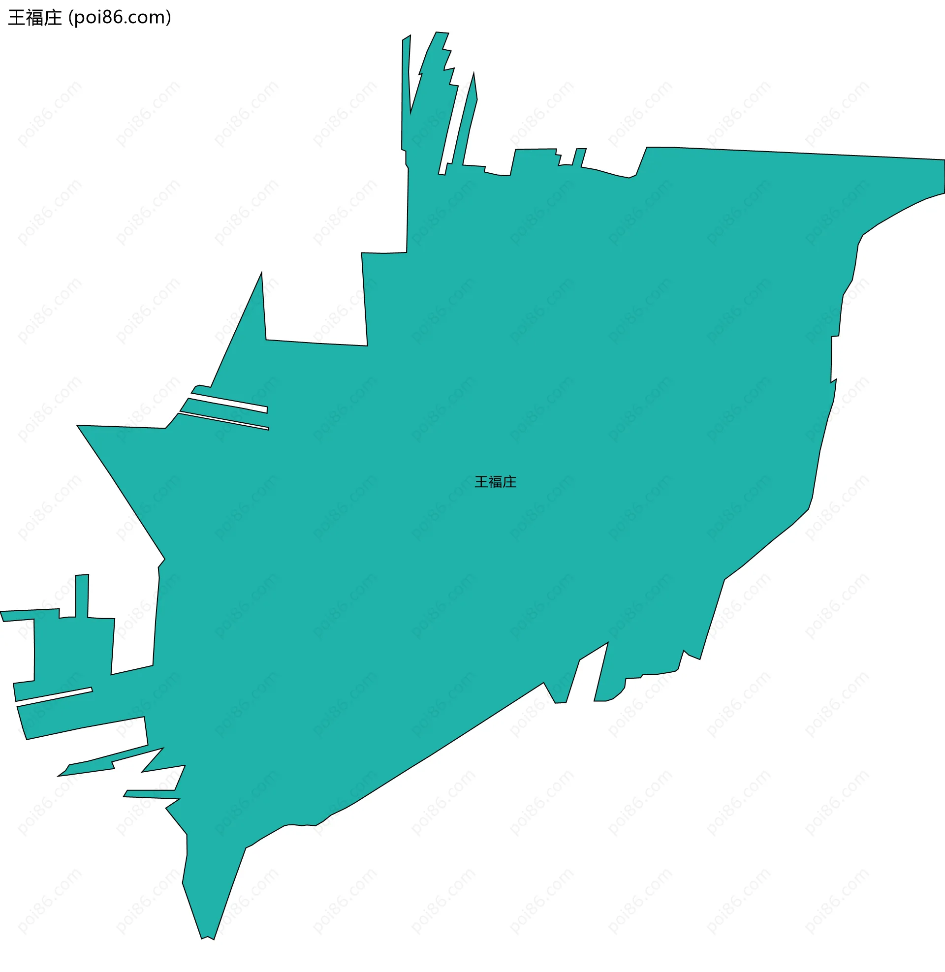王福庄边界地图