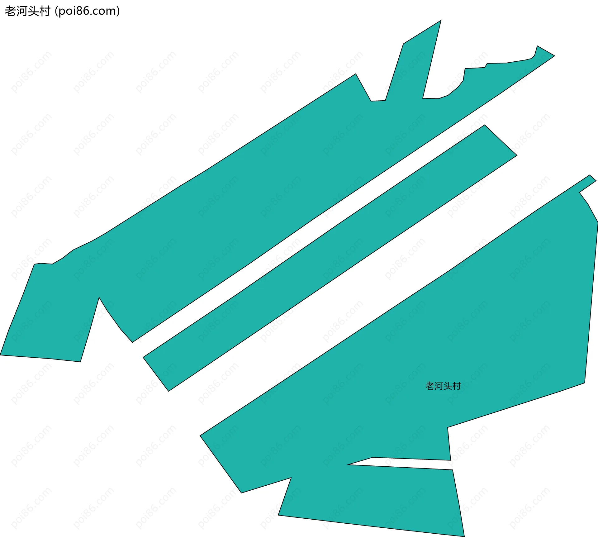 老河头村边界地图