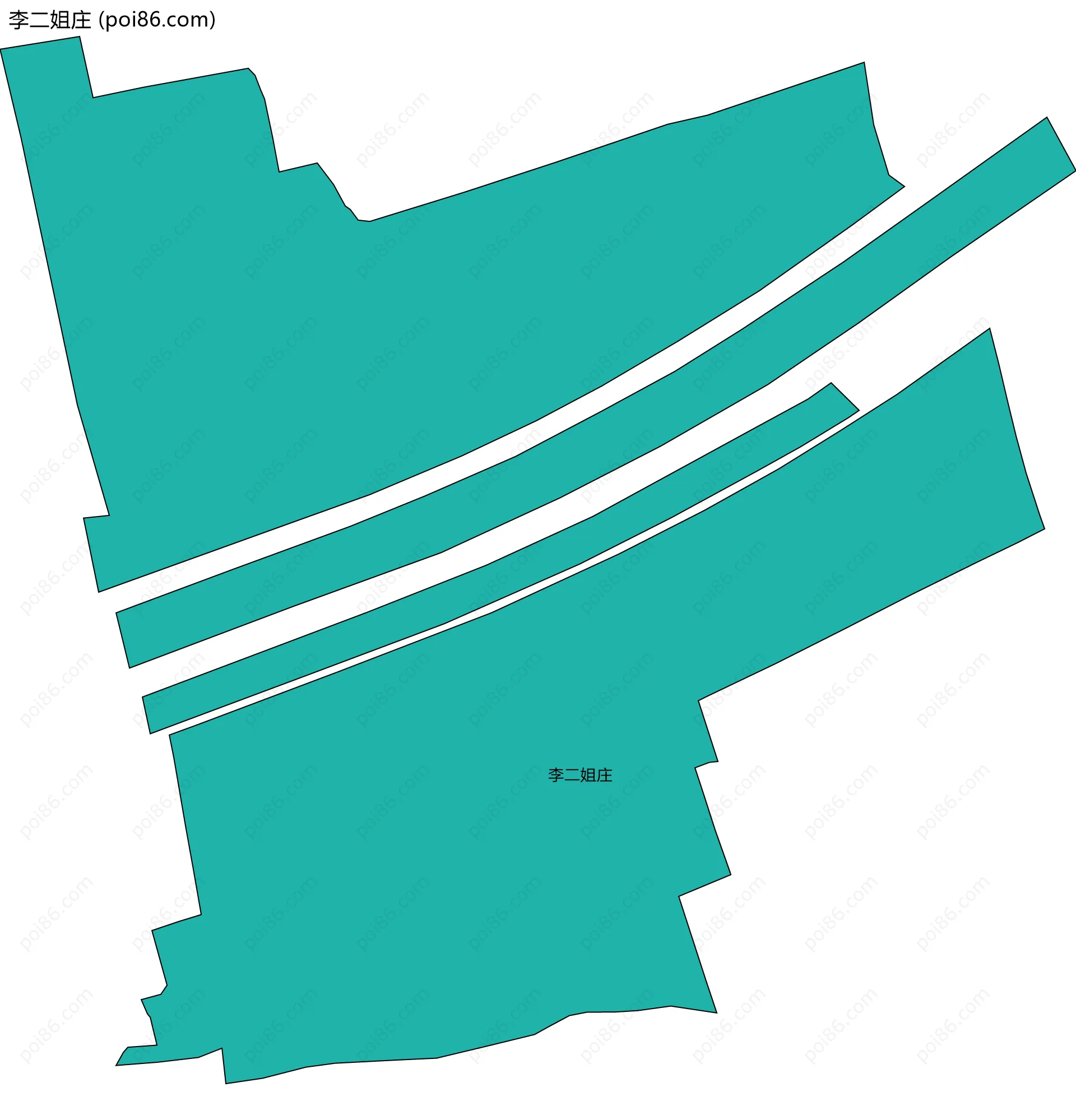 李二姐庄边界地图