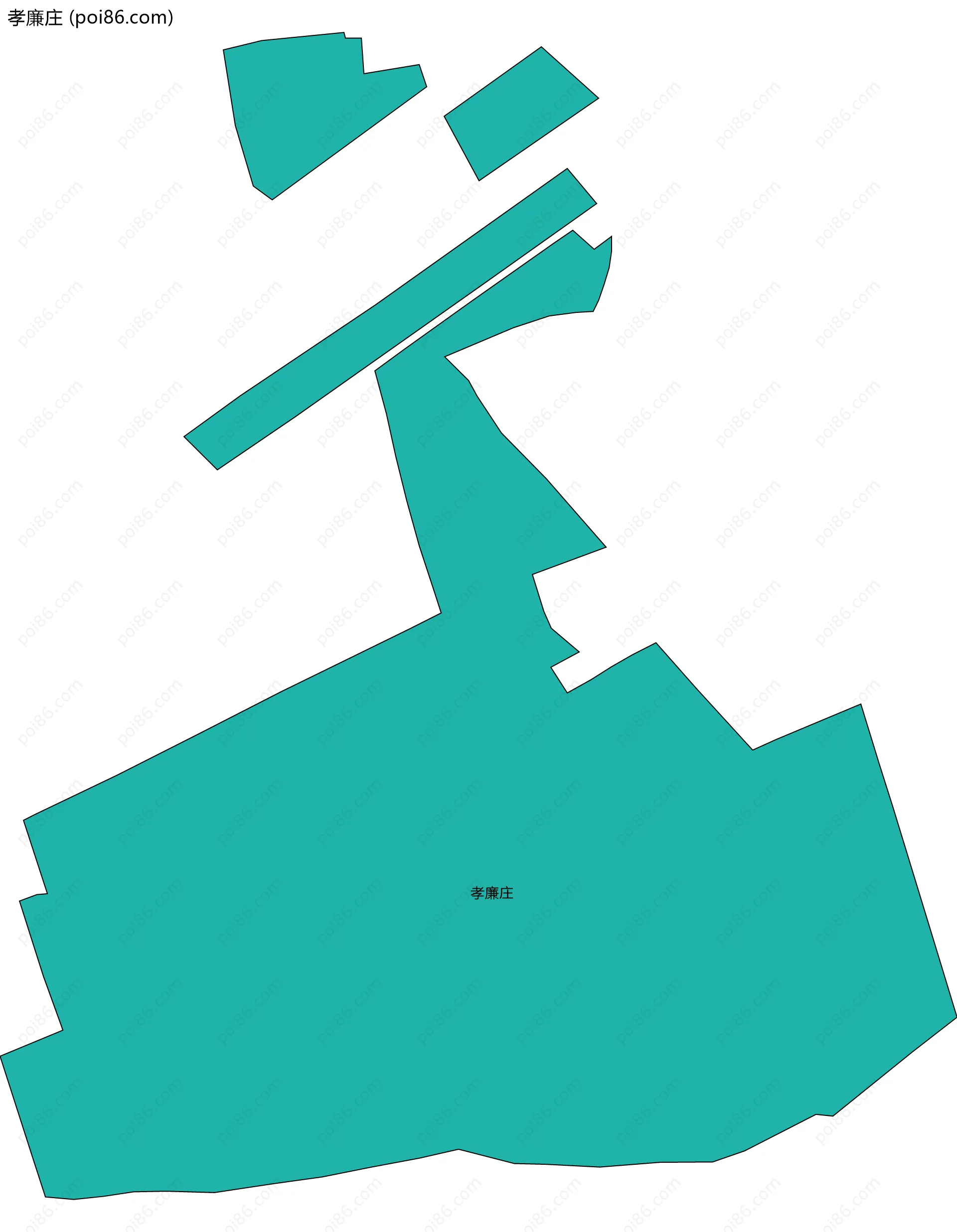 孝廉庄边界地图