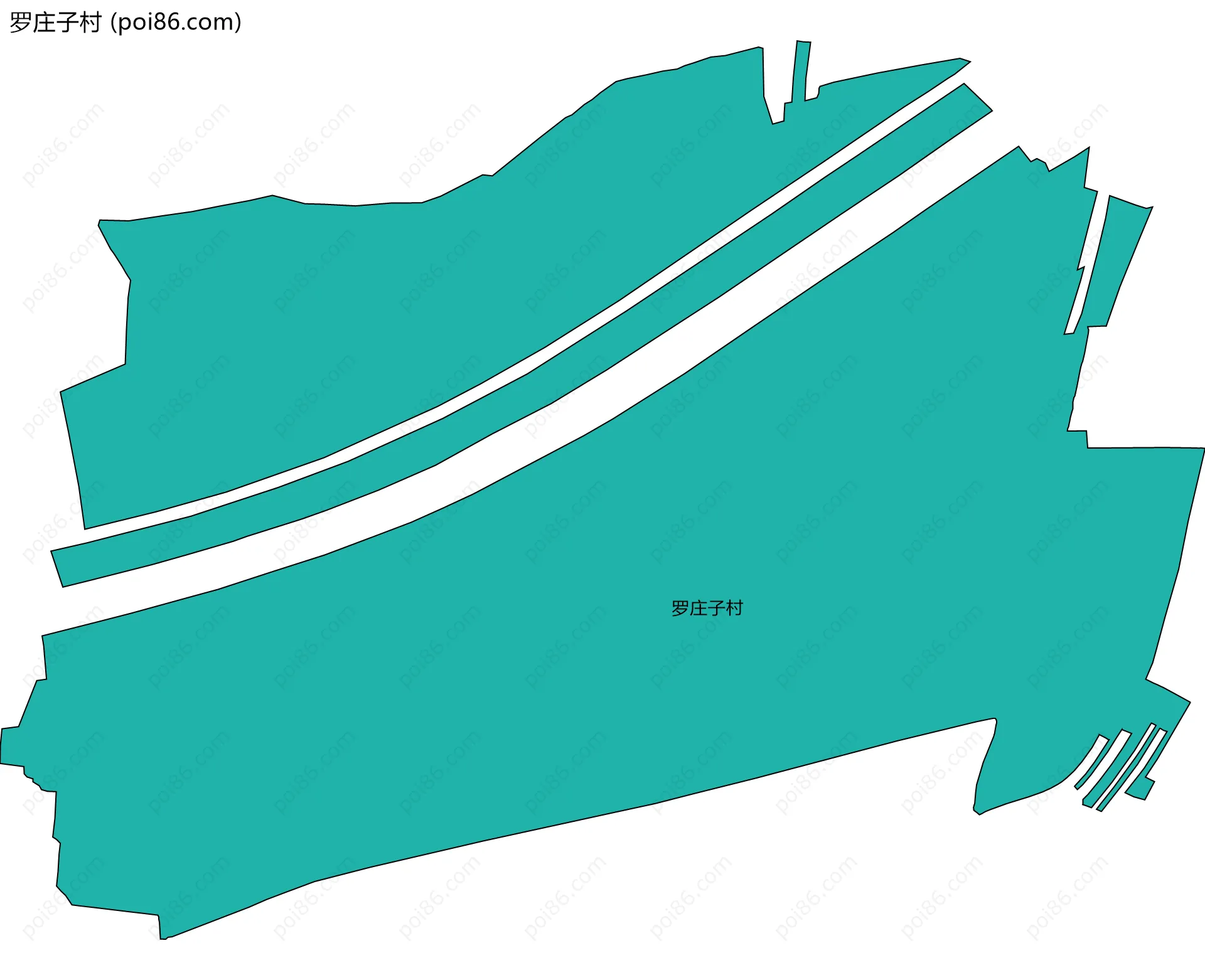 罗庄子村边界地图