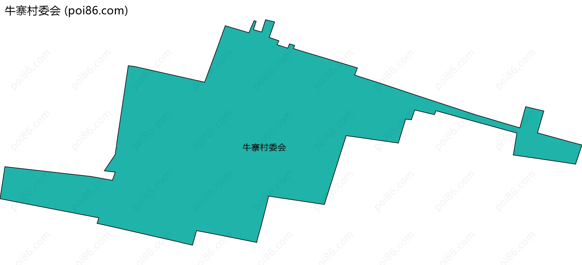 牛寨村委会边界地图