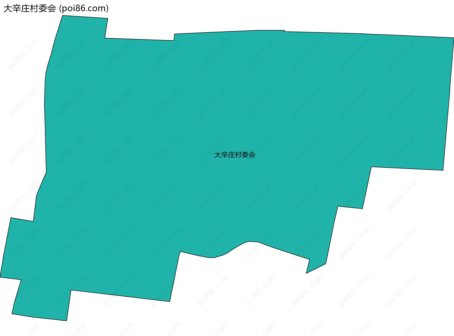 大辛庄村委会边界地图