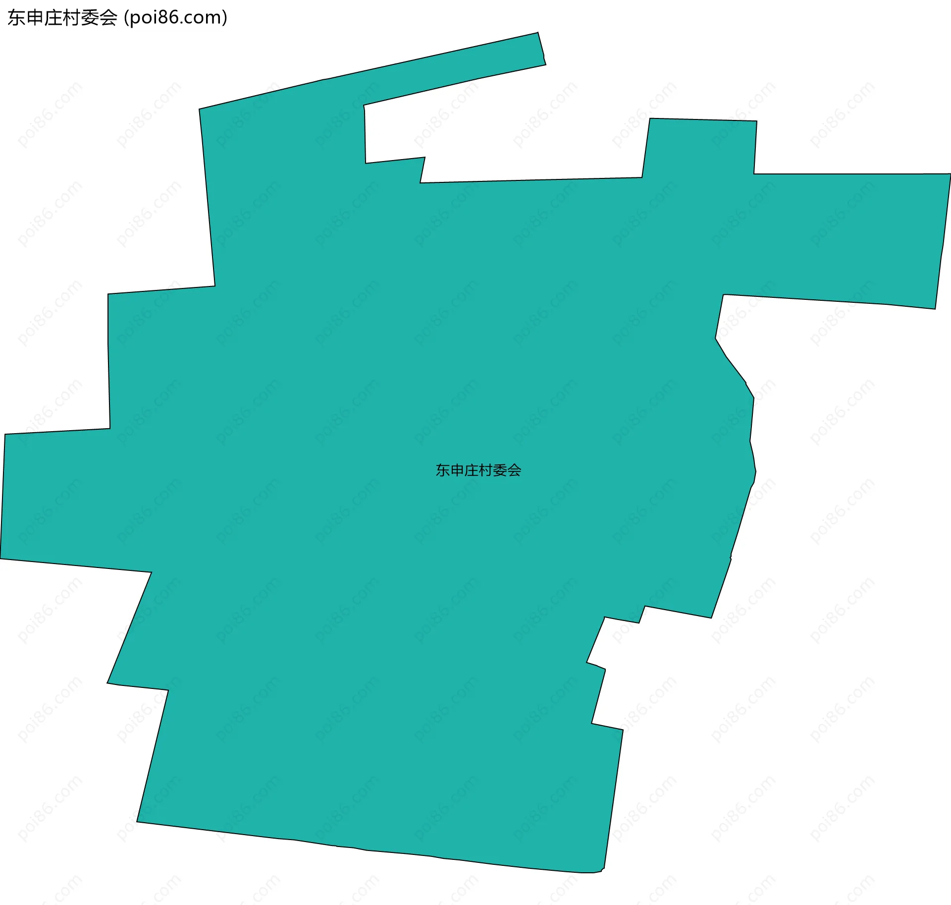 东申庄村委会边界地图