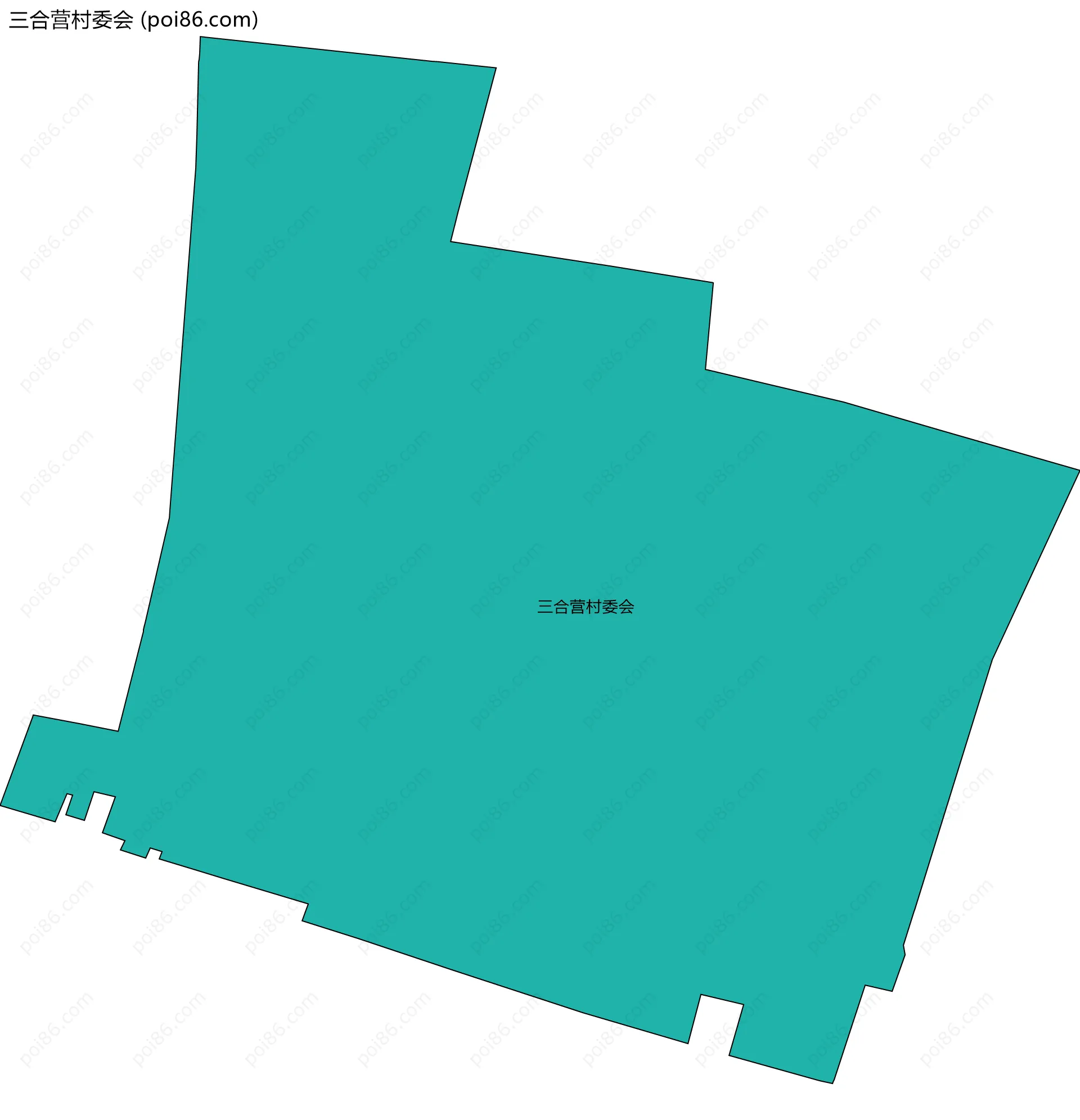 三合营村委会边界地图