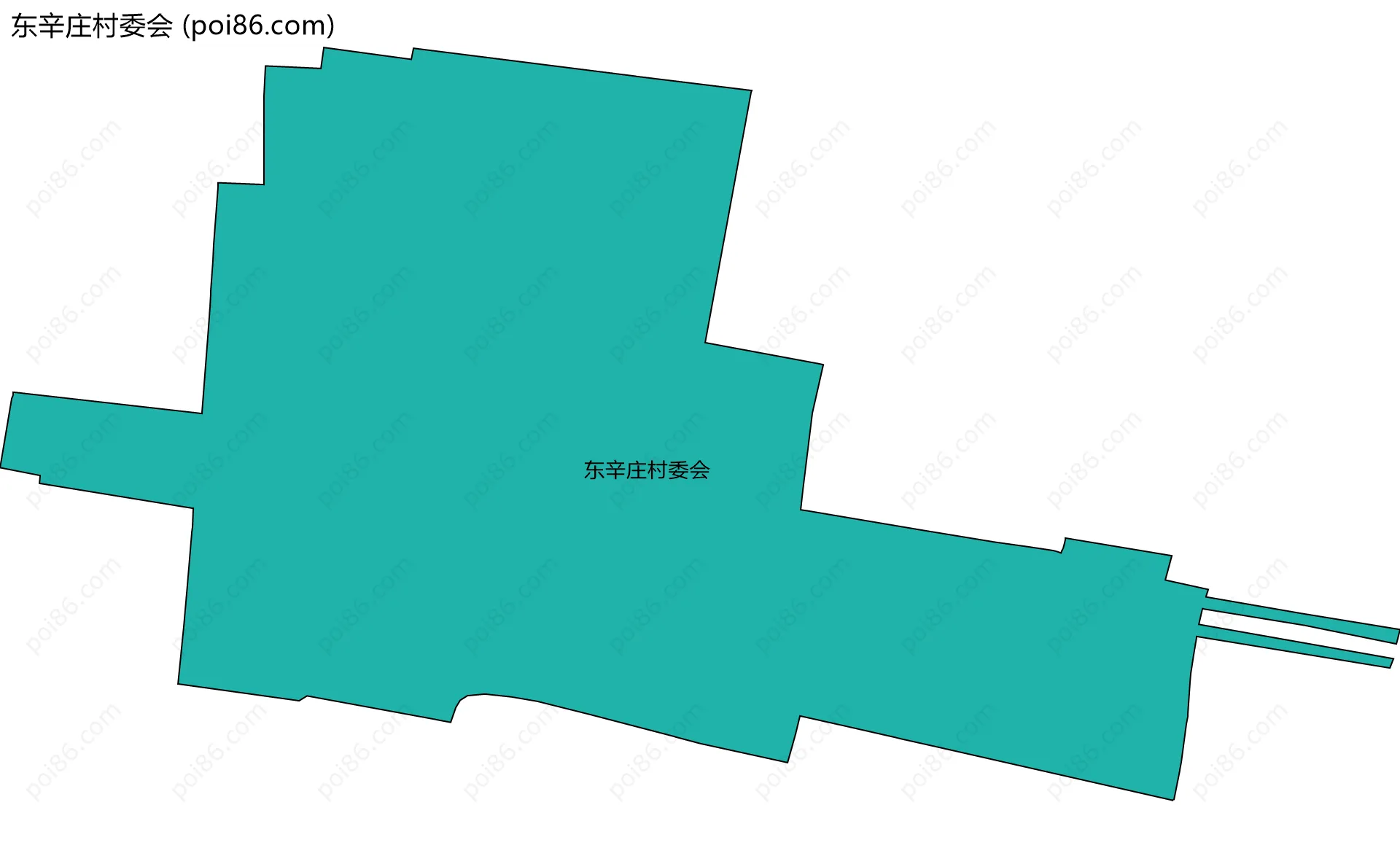 东辛庄村委会边界地图